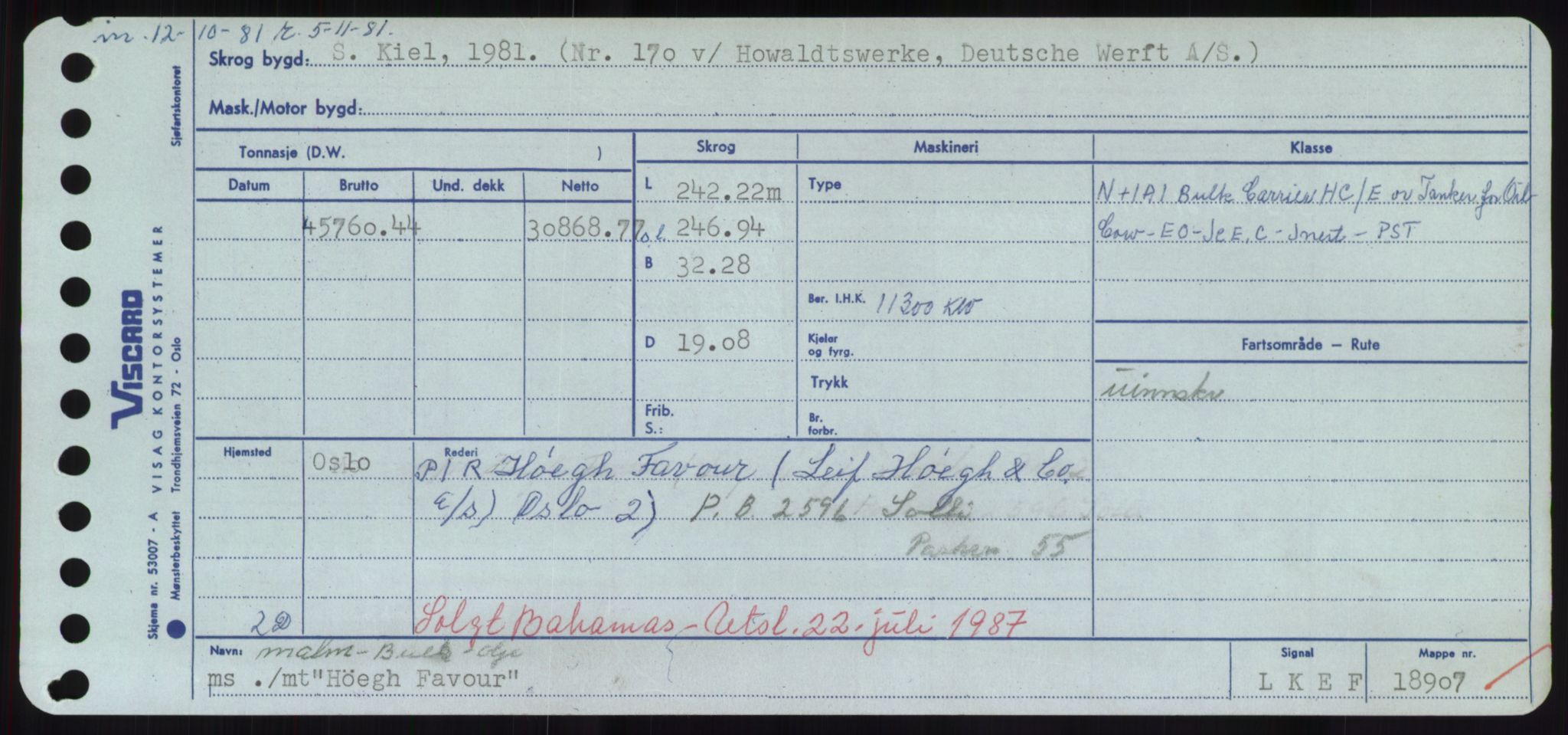 Sjøfartsdirektoratet med forløpere, Skipsmålingen, AV/RA-S-1627/H/Hd/L0017: Fartøy, Holi-Hå, s. 321
