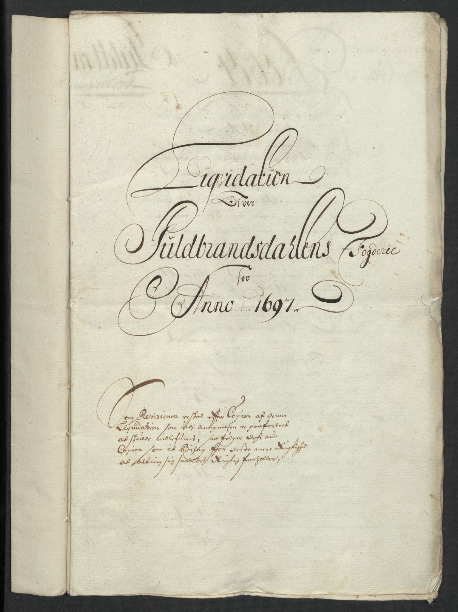 Rentekammeret inntil 1814, Reviderte regnskaper, Fogderegnskap, AV/RA-EA-4092/R17/L1170: Fogderegnskap Gudbrandsdal, 1696-1697, s. 164