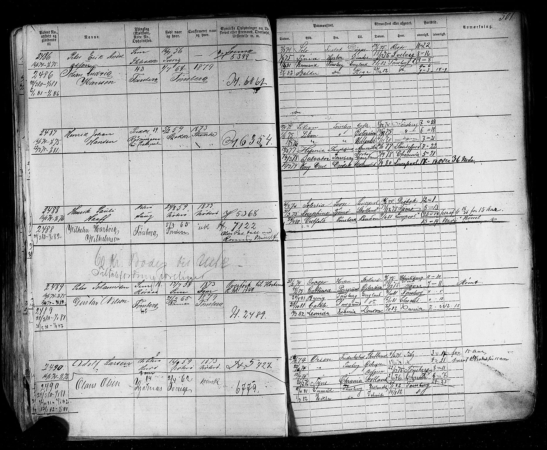 Tønsberg innrulleringskontor, SAKO/A-786/F/Fb/L0002: Annotasjonsrulle Patent nr. 1-2635, 1869-1877, s. 544