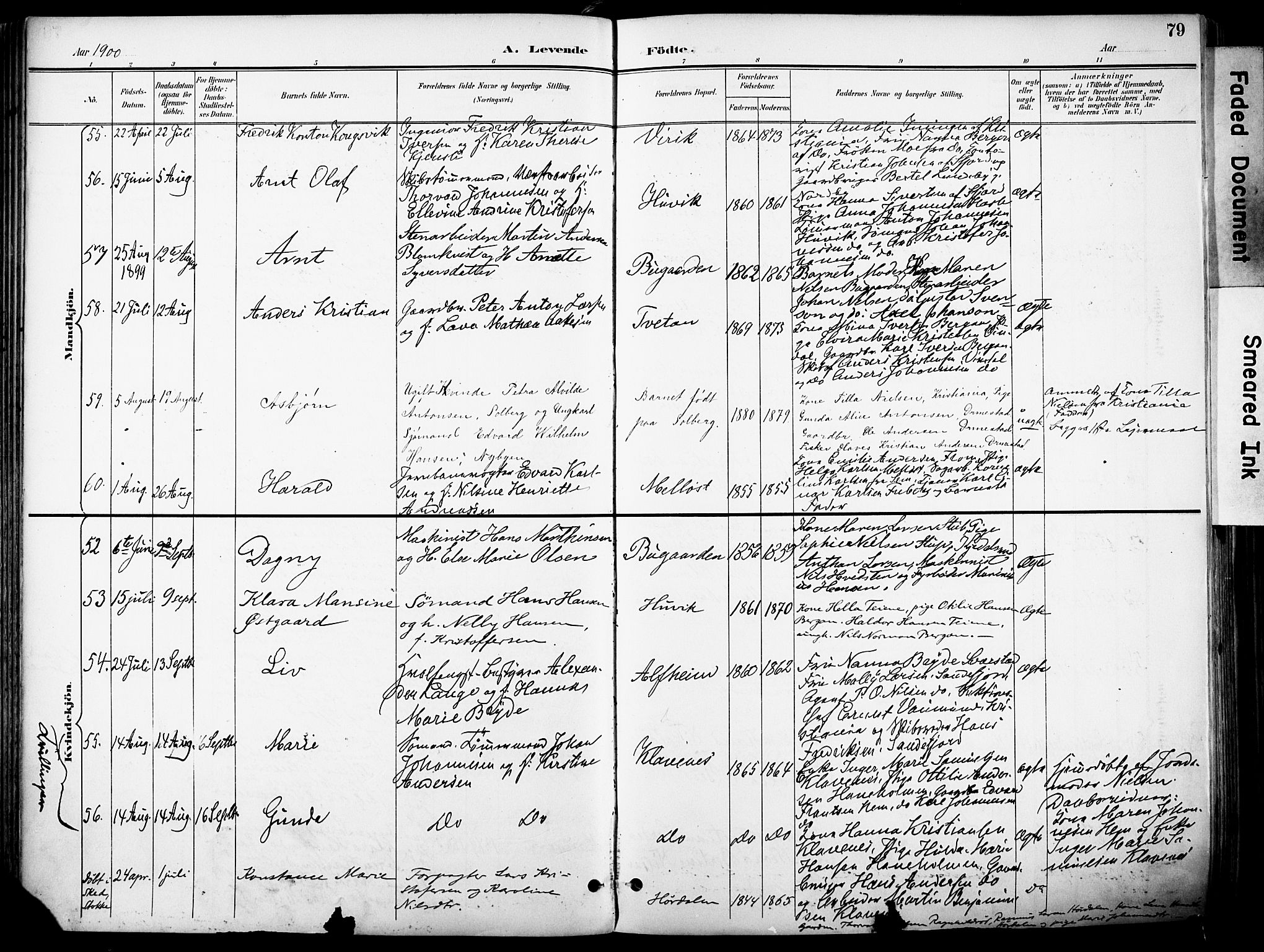 Sandar kirkebøker, AV/SAKO-A-243/F/Fa/L0014: Ministerialbok nr. 14, 1896-1909, s. 79