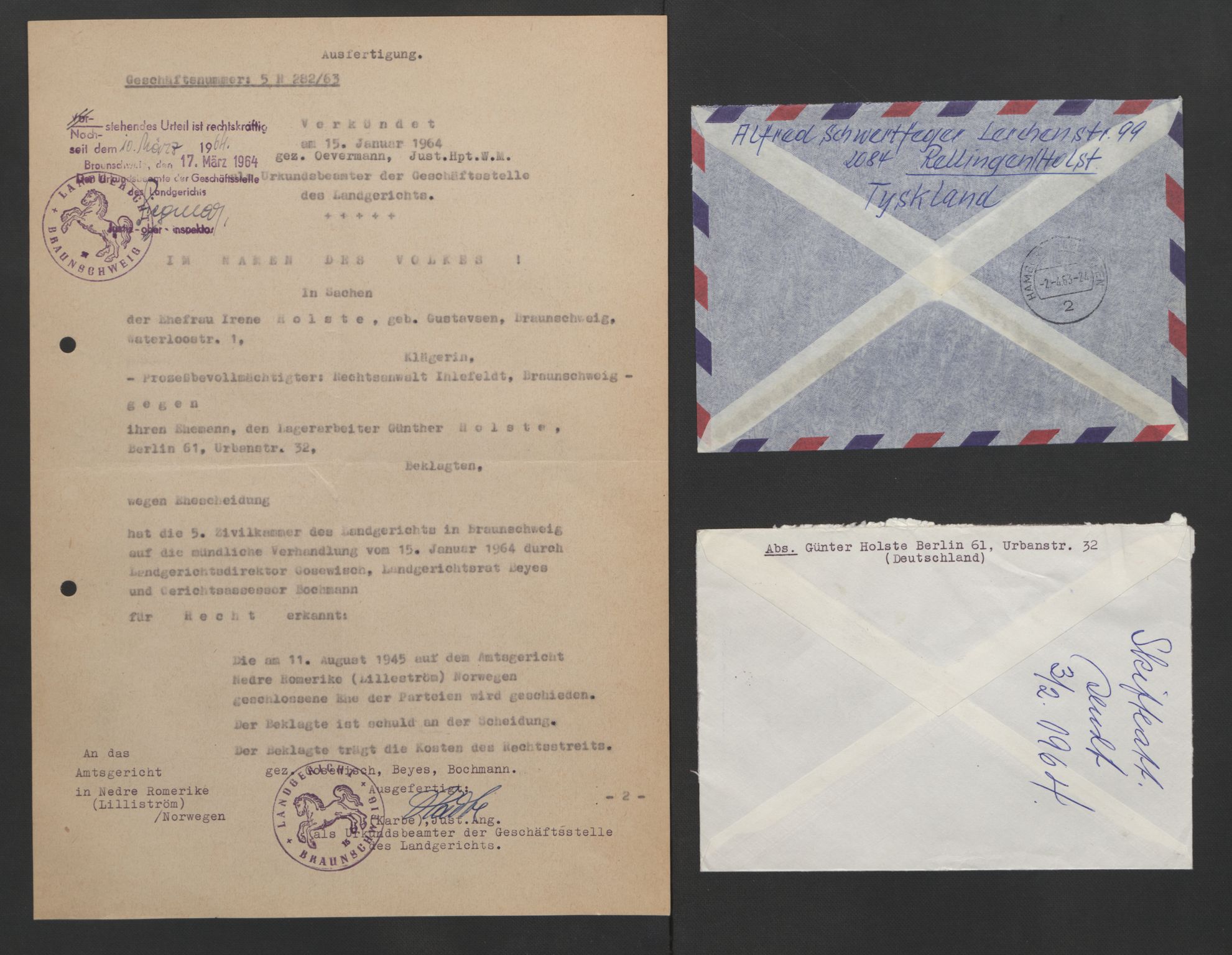 Nedre Romerike sorenskriveri, SAO/A-10469/L/Lb/L0006: Vigselsbok - borgerlige vielser, 1944-1946
