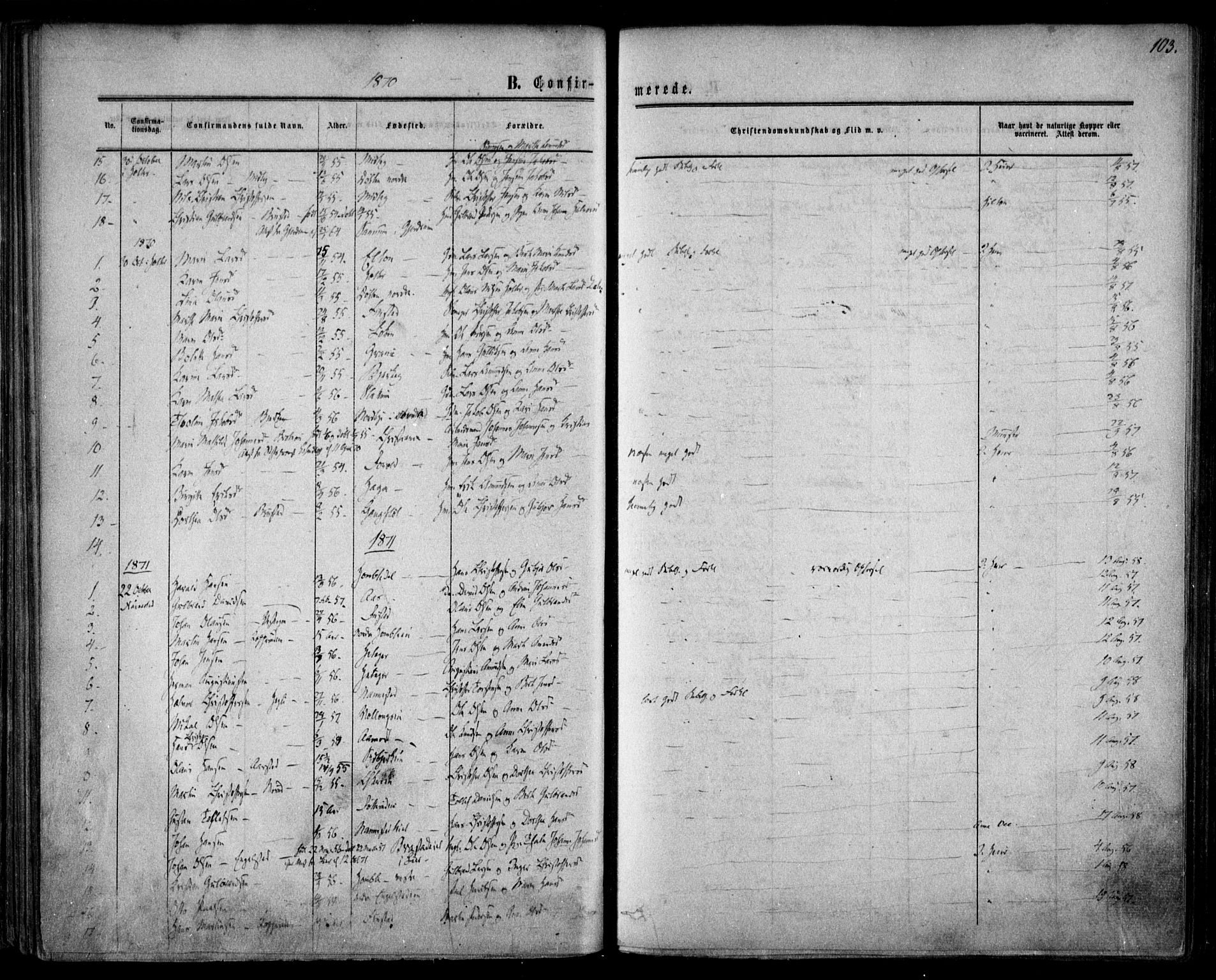Nannestad prestekontor Kirkebøker, AV/SAO-A-10414a/F/Fa/L0012: Ministerialbok nr. I 12, 1860-1872, s. 103