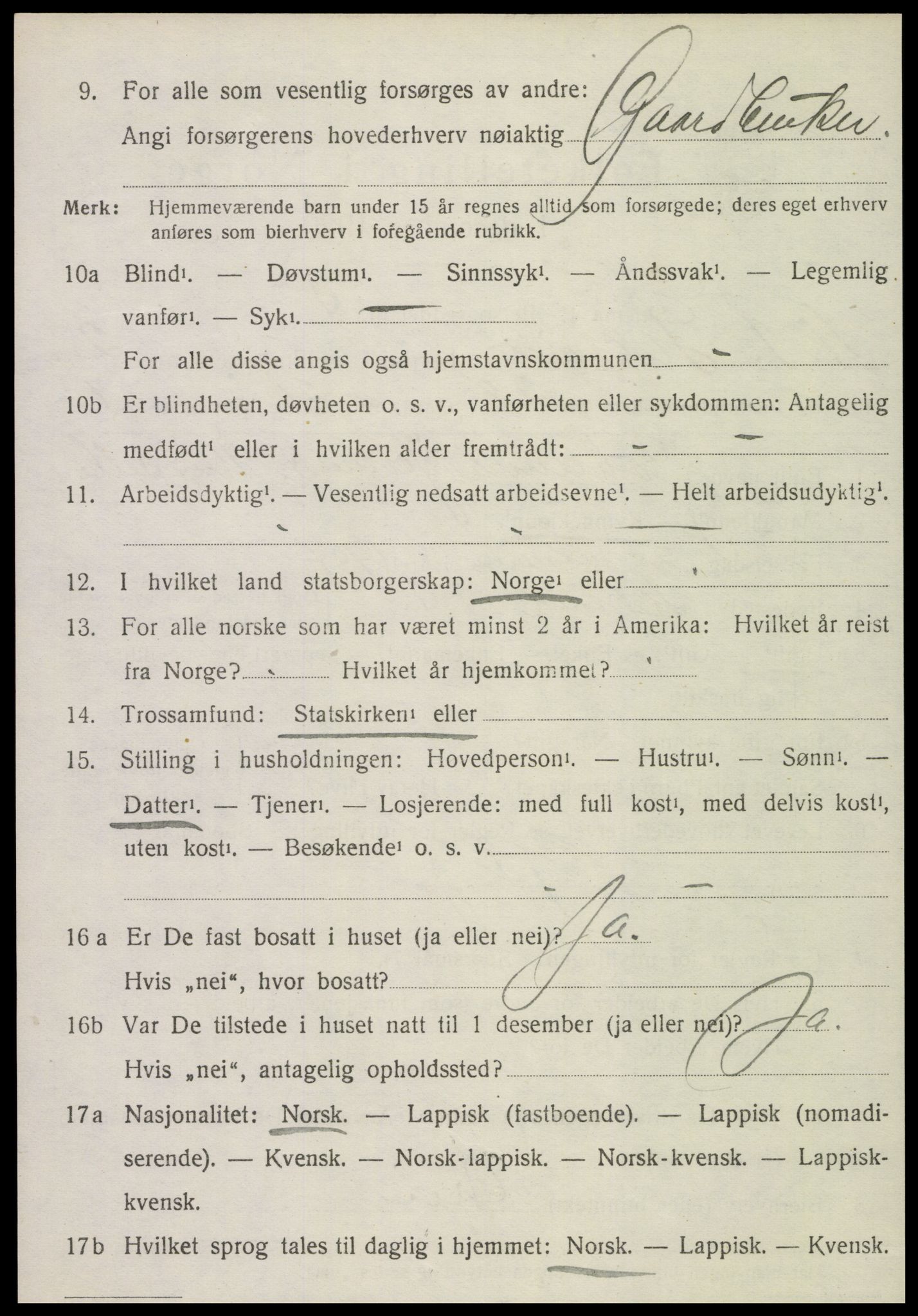 SAT, Folketelling 1920 for 1718 Leksvik herred, 1920, s. 2085