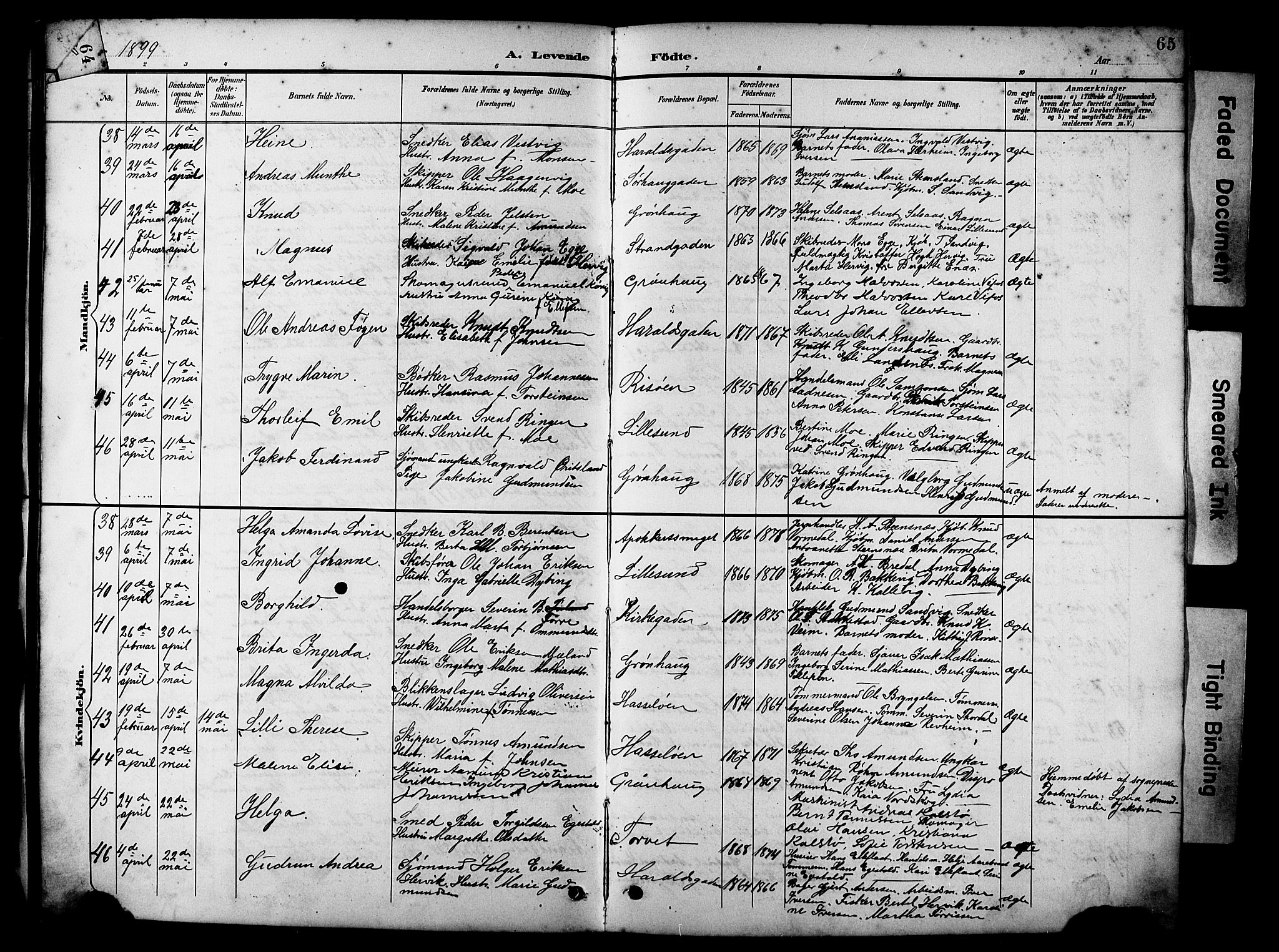 Haugesund sokneprestkontor, AV/SAST-A -101863/H/Ha/Hab/L0005: Klokkerbok nr. B 5, 1894-1908, s. 65