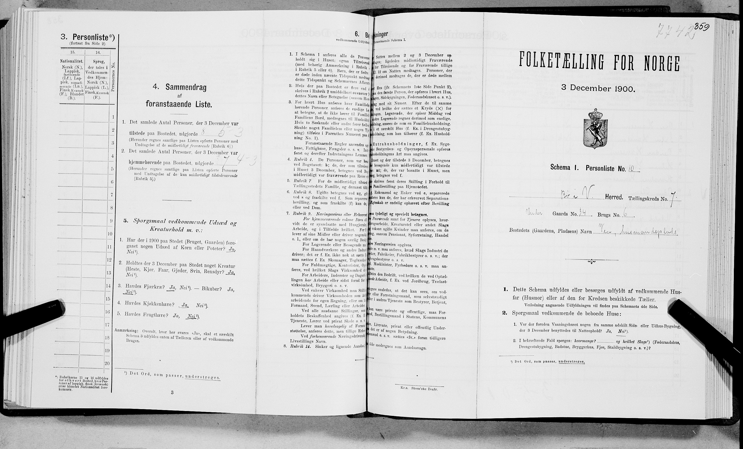 SAT, Folketelling 1900 for 1867 Bø herred, 1900, s. 770