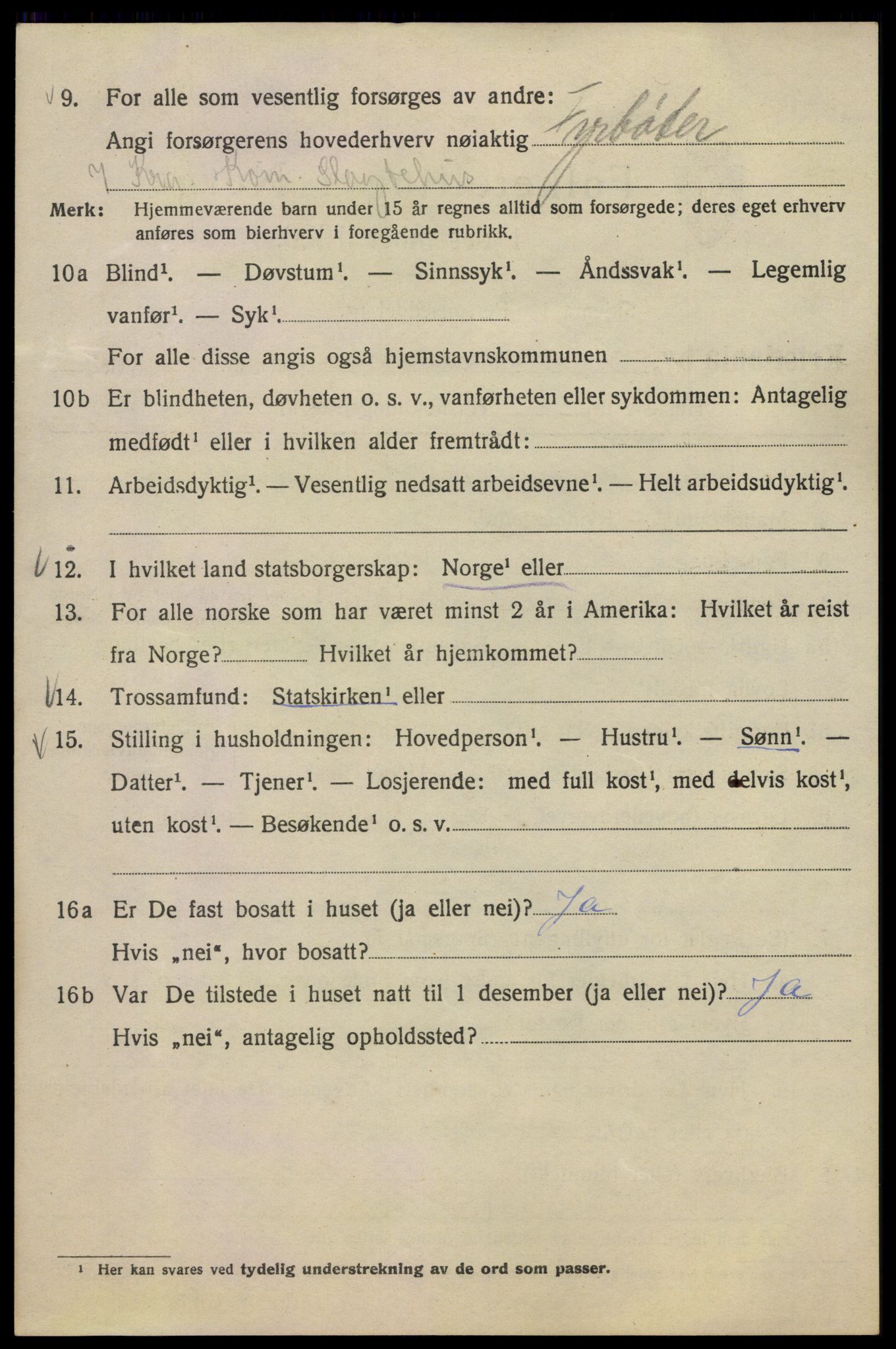 SAO, Folketelling 1920 for 0301 Kristiania kjøpstad, 1920, s. 255740