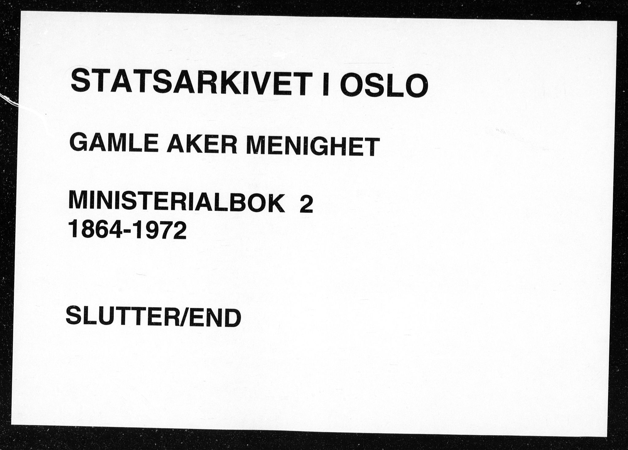 Gamle Aker prestekontor Kirkebøker, AV/SAO-A-10617a/F/L0002: Ministerialbok nr. 2, 1864-1872