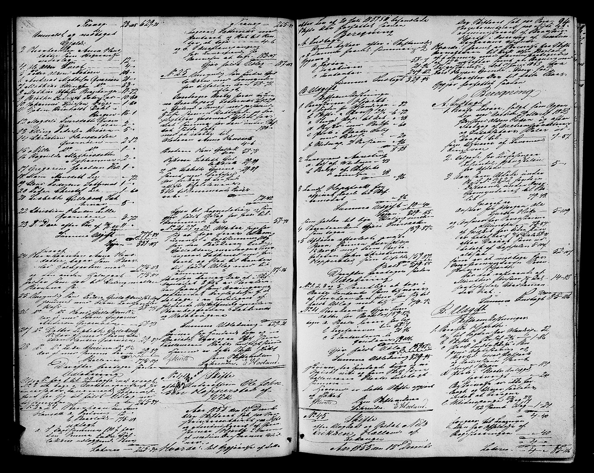 Ytre Sogn tingrett, AV/SAB-A-2601/1/H/Hc/L0001a: Skifteutlodningsprotokoll, 1853-1868, s. 93b-94a