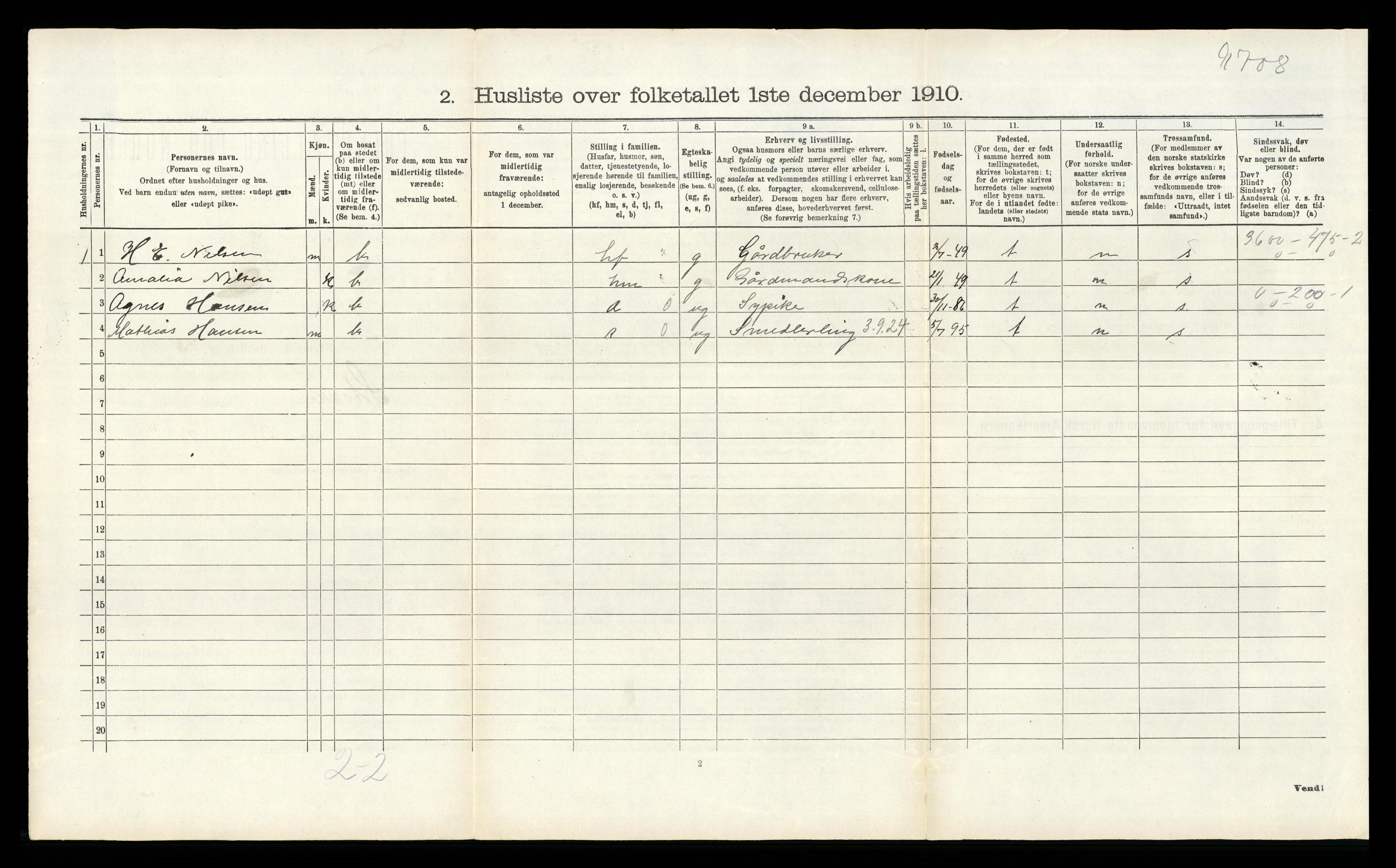 RA, Folketelling 1910 for 0720 Stokke herred, 1910, s. 1087