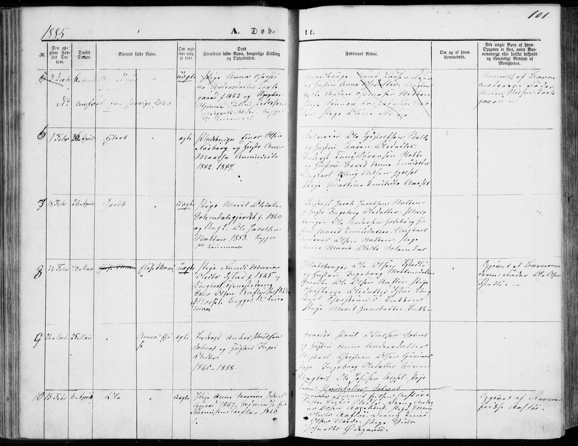 Ministerialprotokoller, klokkerbøker og fødselsregistre - Møre og Romsdal, SAT/A-1454/557/L0681: Ministerialbok nr. 557A03, 1869-1886, s. 101