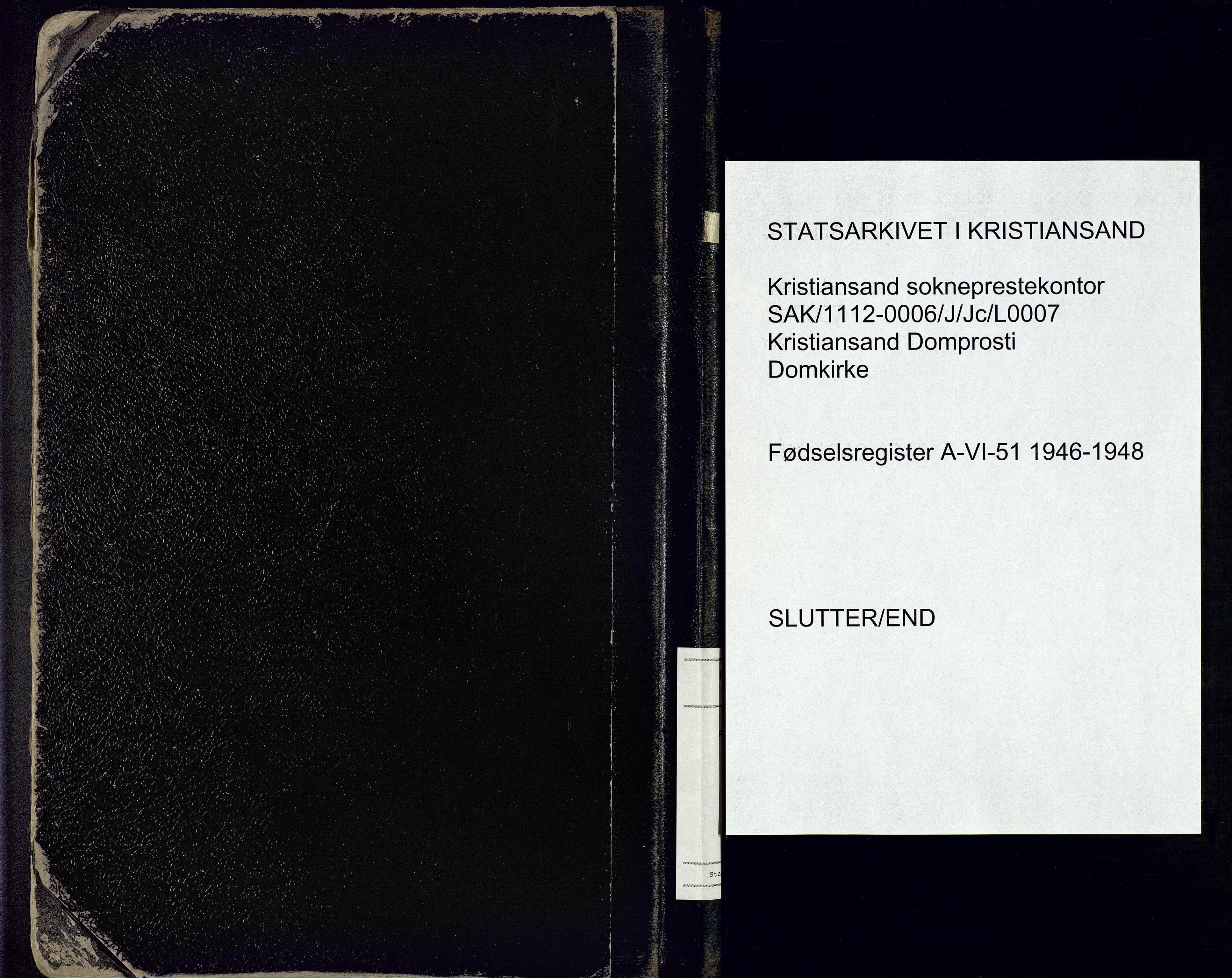 Kristiansand domprosti, SAK/1112-0006/J/Jc/L0007: Fødselsregister nr. A-VI-51, 1946-1948