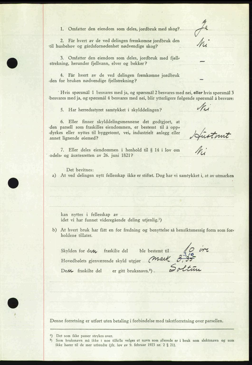 Romsdal sorenskriveri, AV/SAT-A-4149/1/2/2C: Pantebok nr. A31, 1949-1949, Dagboknr: 2737/1949