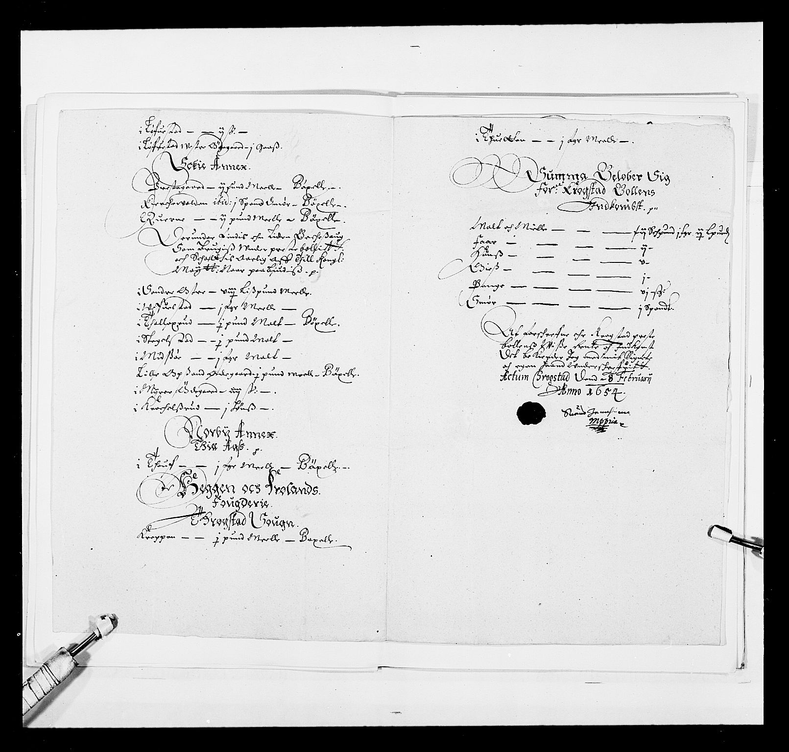 Stattholderembetet 1572-1771, RA/EA-2870/Ek/L0030/0001: Jordebøker 1633-1658: / Kirke- og prestebolsgods i Akershus len, 1654, s. 250