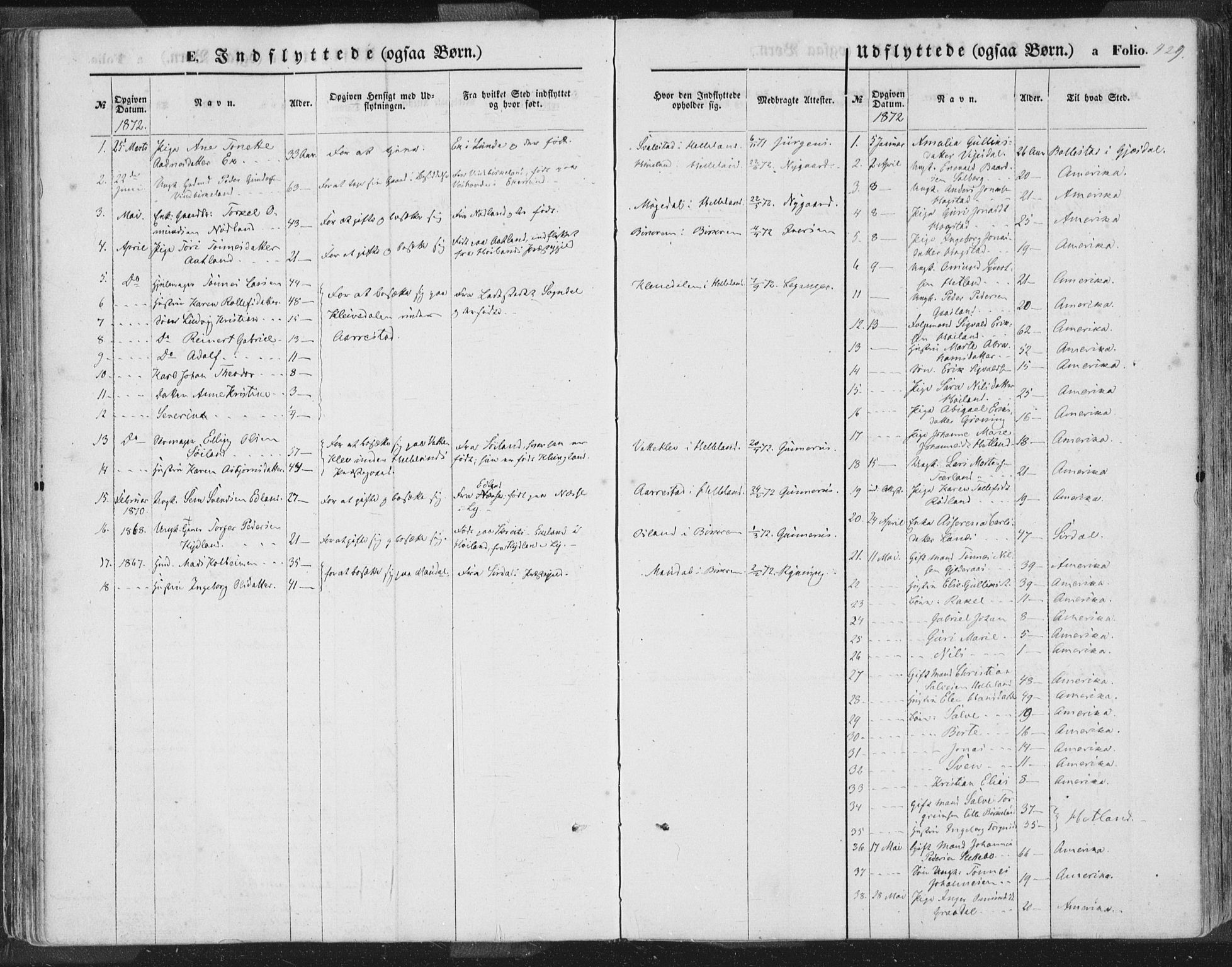 Helleland sokneprestkontor, SAST/A-101810: Ministerialbok nr. A 7.2, 1863-1886, s. 429