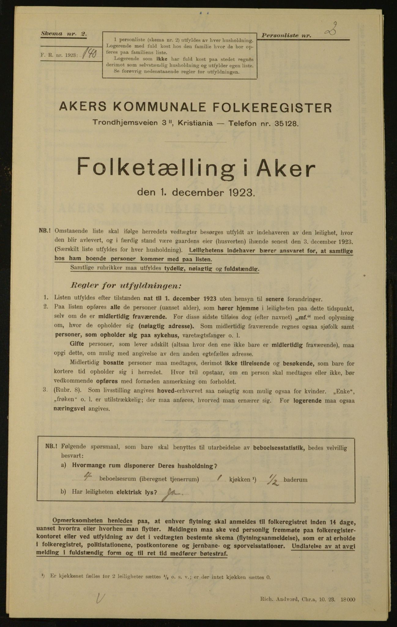 , Kommunal folketelling 1.12.1923 for Aker, 1923, s. 800