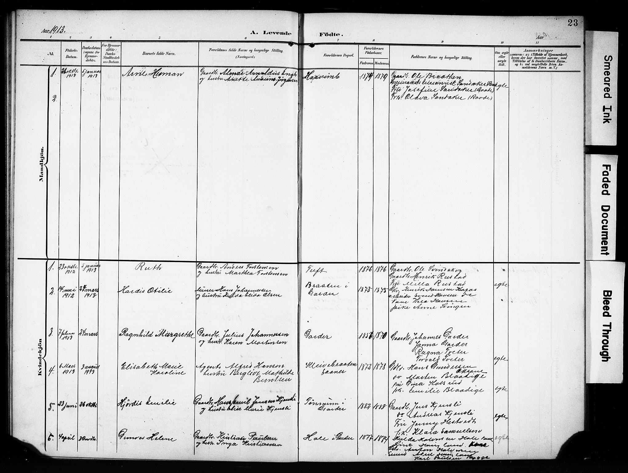 Vestby prestekontor Kirkebøker, AV/SAO-A-10893/G/Gc/L0003: Klokkerbok nr. III 3, 1903-1927, s. 23