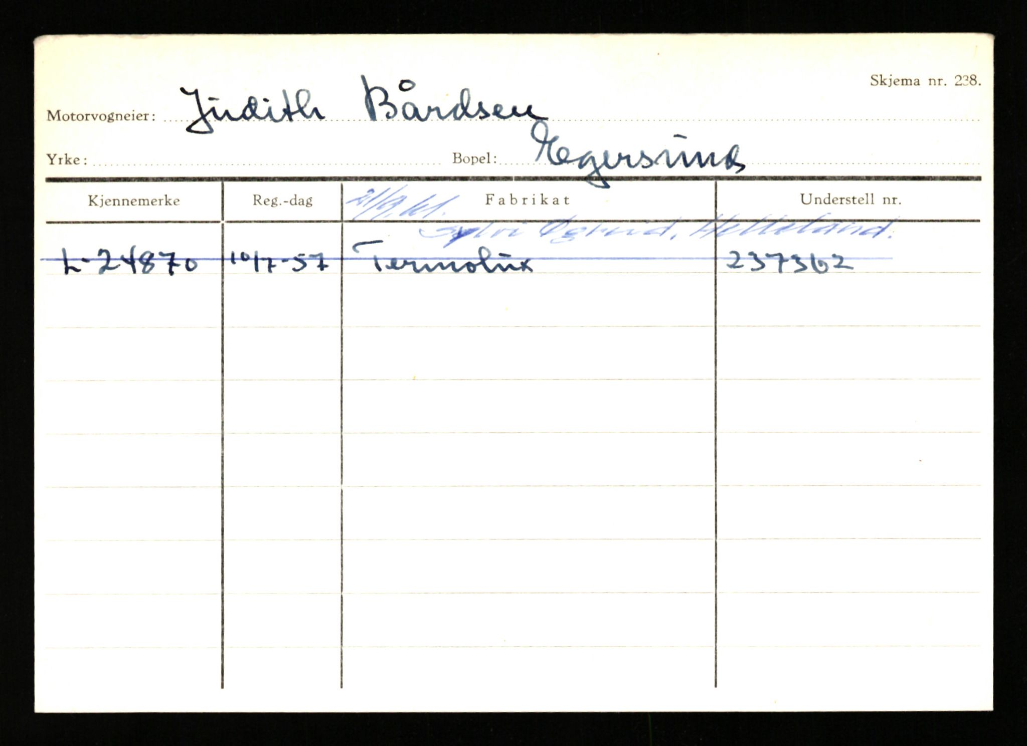Stavanger trafikkstasjon, AV/SAST-A-101942/0/H/L0005: Bue - Dahlstrøm, 1930-1971, s. 2021