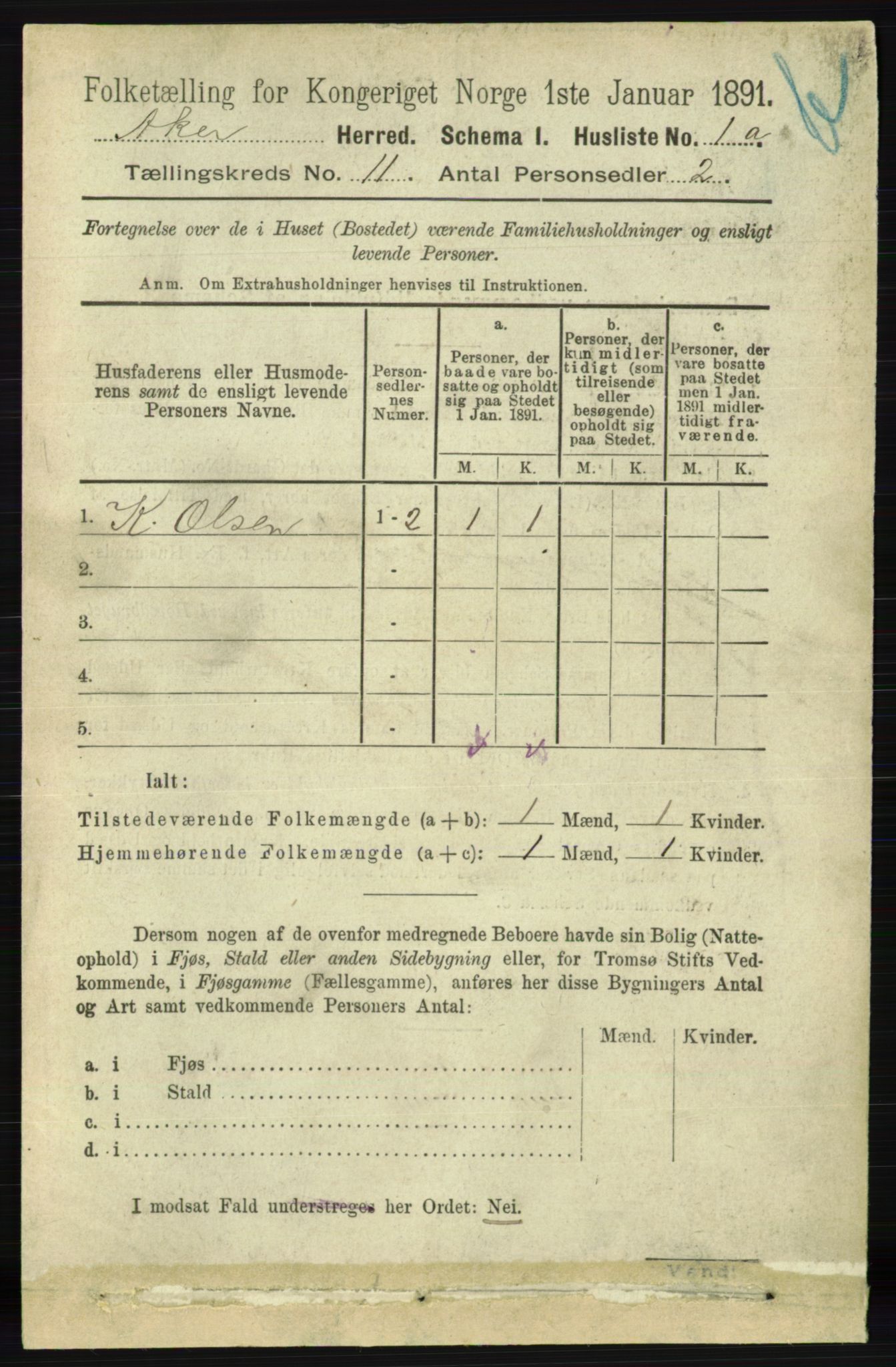 RA, Folketelling 1891 for 0218 Aker herred, 1891, s. 10050