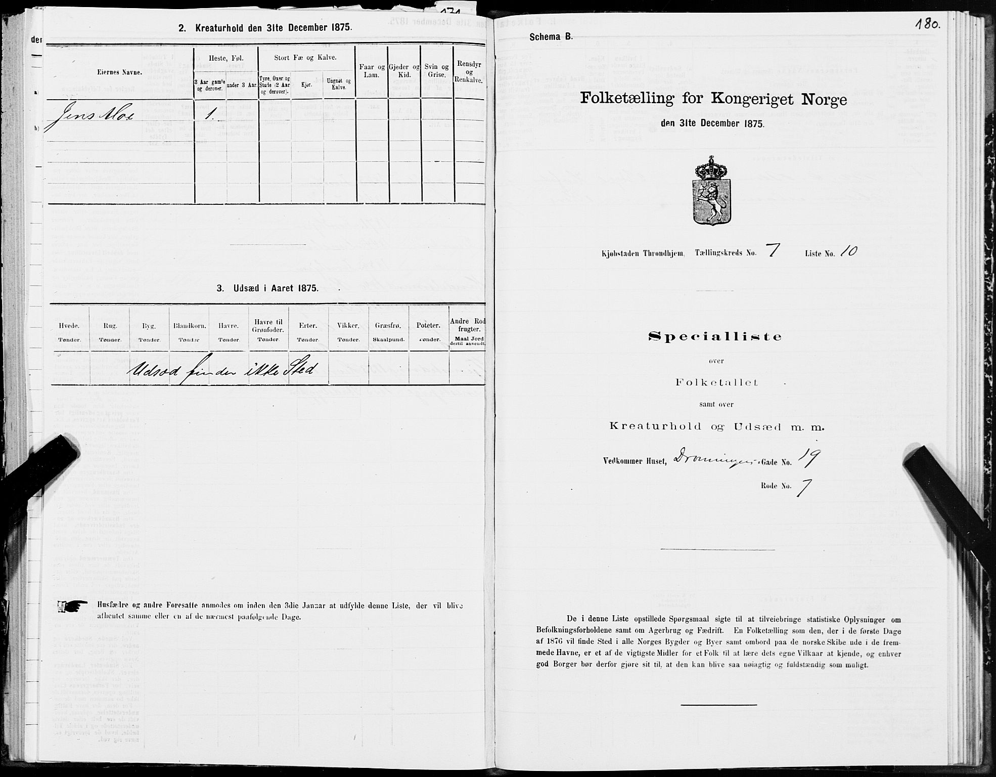 SAT, Folketelling 1875 for 1601 Trondheim kjøpstad, 1875, s. 4180