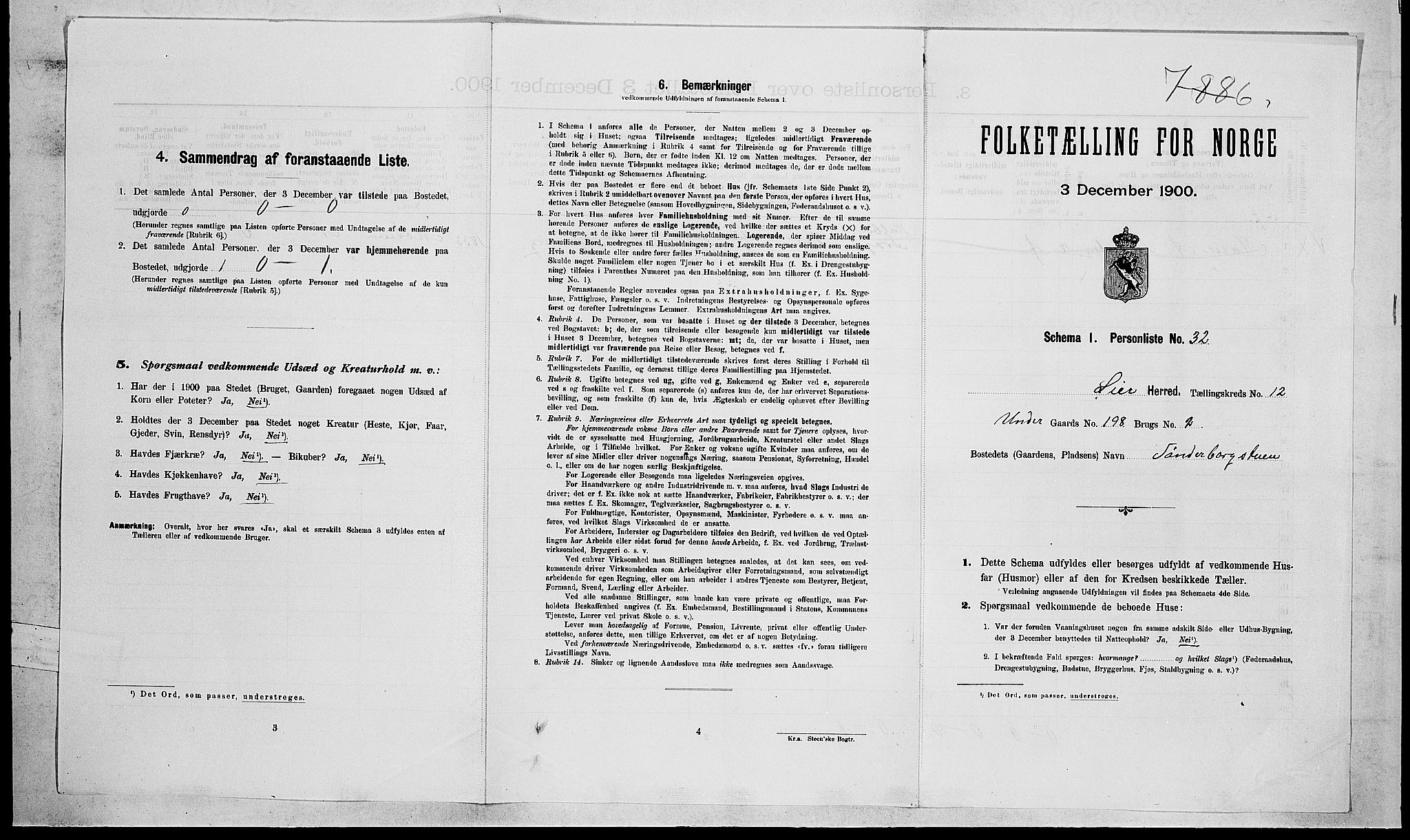RA, Folketelling 1900 for 0626 Lier herred, 1900, s. 2078