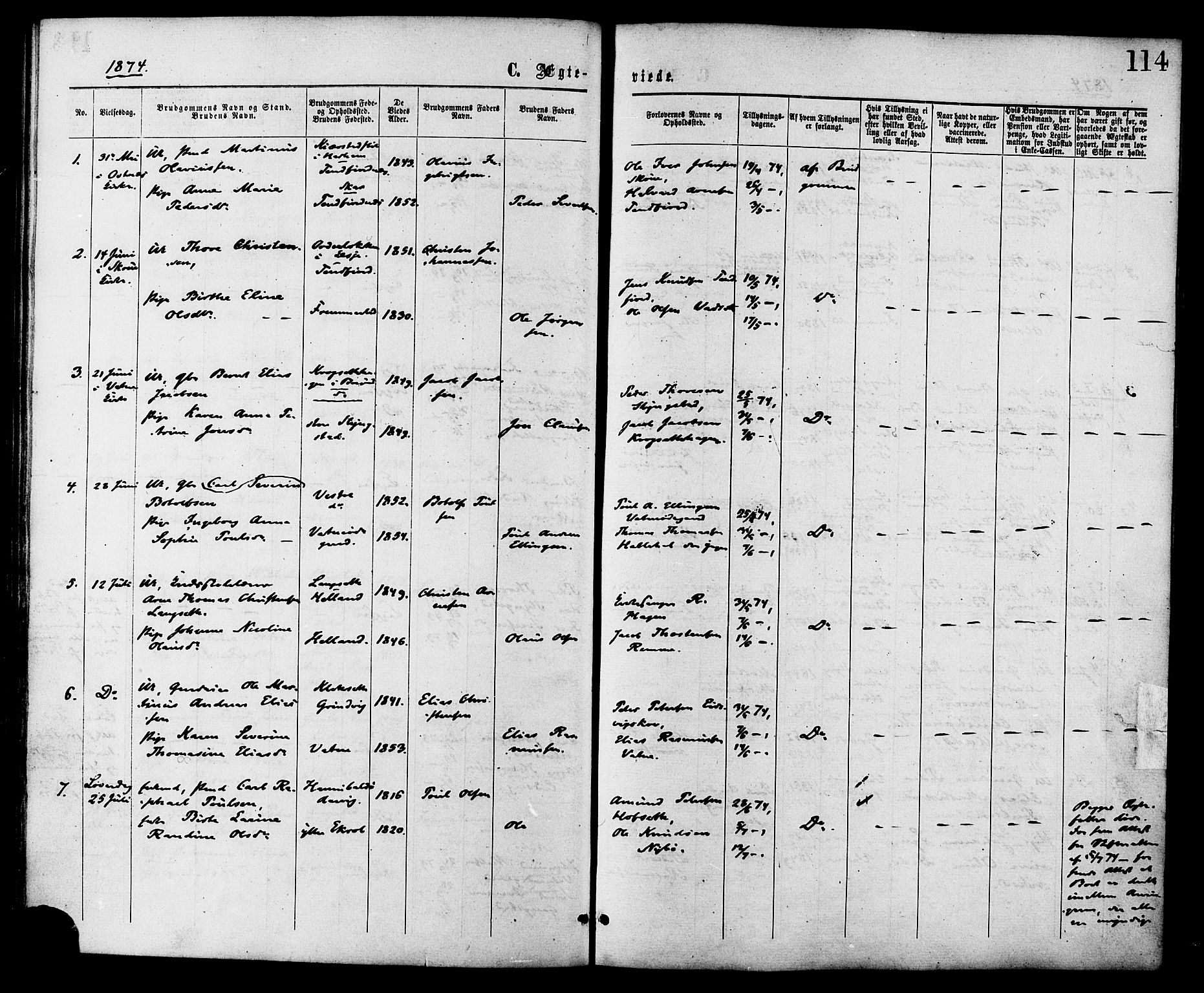 Ministerialprotokoller, klokkerbøker og fødselsregistre - Møre og Romsdal, SAT/A-1454/525/L0373: Ministerialbok nr. 525A03, 1864-1879, s. 114