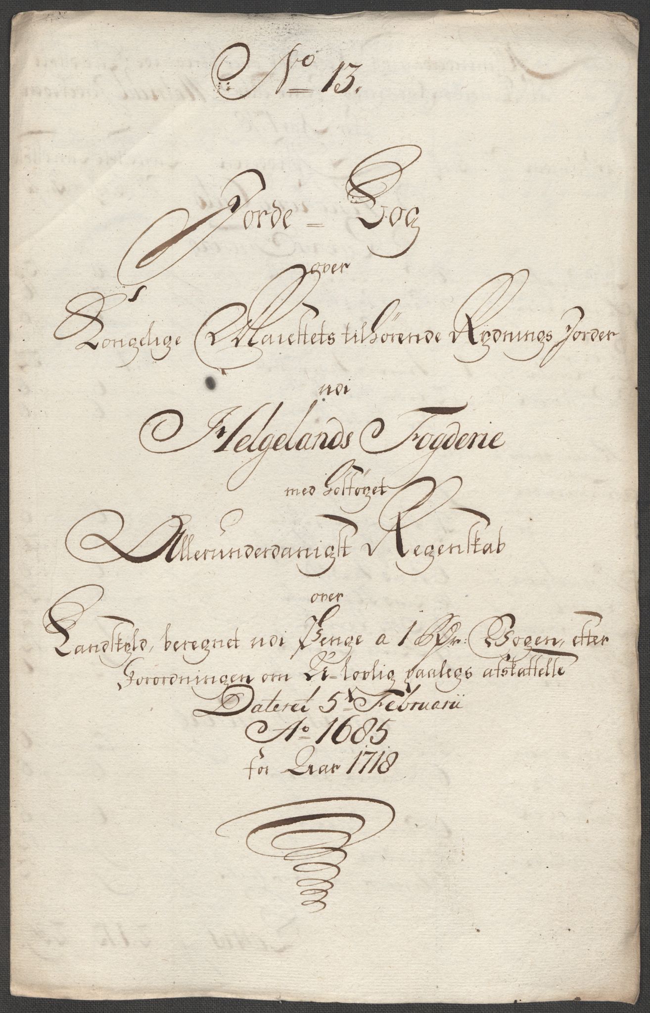 Rentekammeret inntil 1814, Reviderte regnskaper, Fogderegnskap, AV/RA-EA-4092/R65/L4516: Fogderegnskap Helgeland, 1718, s. 182