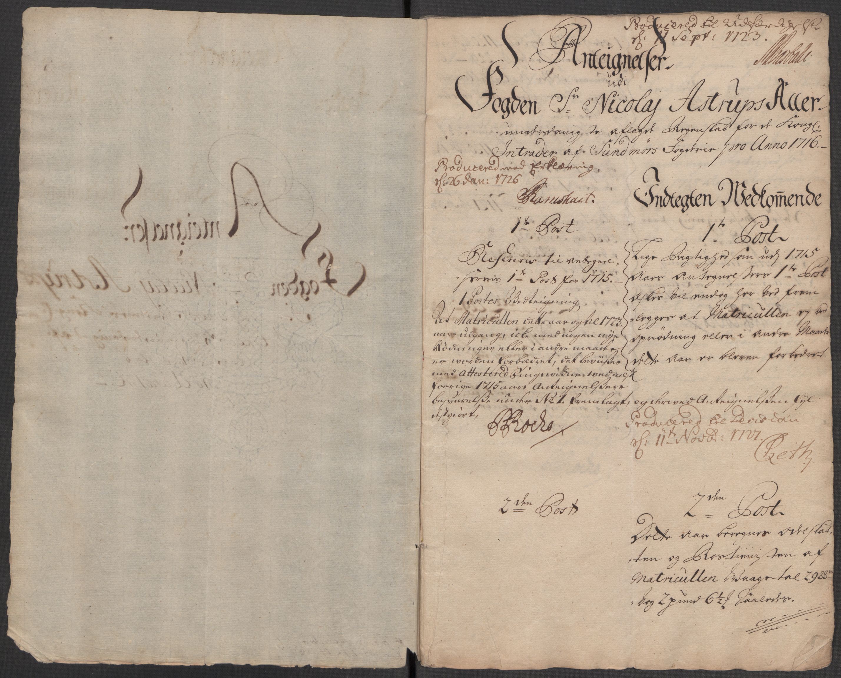 Rentekammeret inntil 1814, Reviderte regnskaper, Fogderegnskap, AV/RA-EA-4092/R54/L3568: Fogderegnskap Sunnmøre, 1716, s. 224