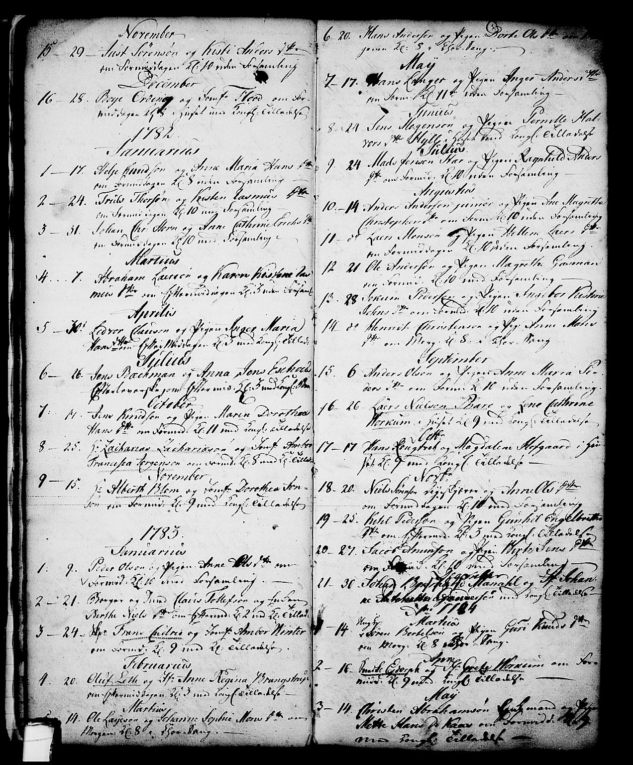 Skien kirkebøker, AV/SAKO-A-302/G/Ga/L0001: Klokkerbok nr. 1, 1756-1791, s. 40