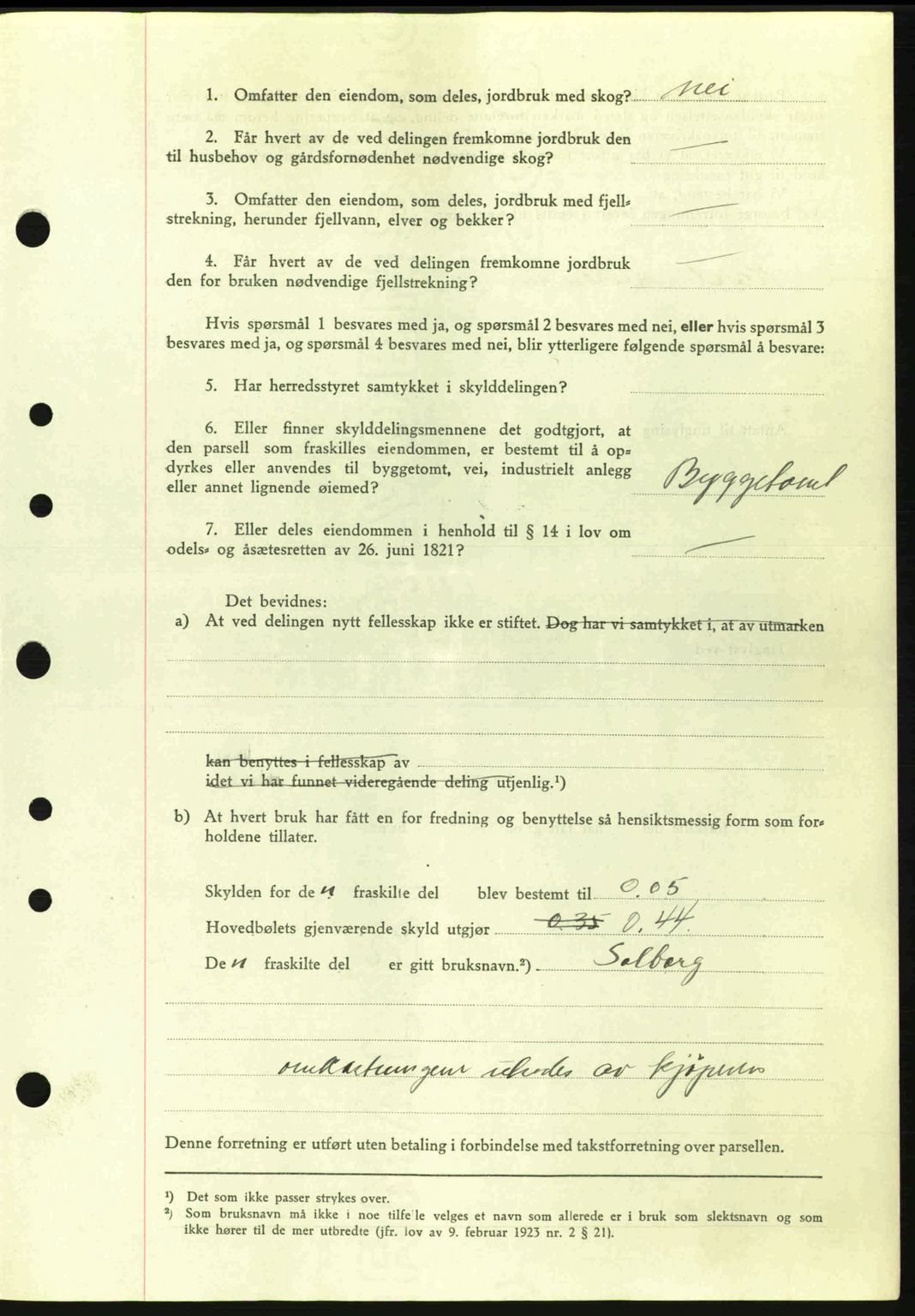 Nedenes sorenskriveri, AV/SAK-1221-0006/G/Gb/Gba/L0052: Pantebok nr. A6a, 1944-1945, Dagboknr: 236/1945