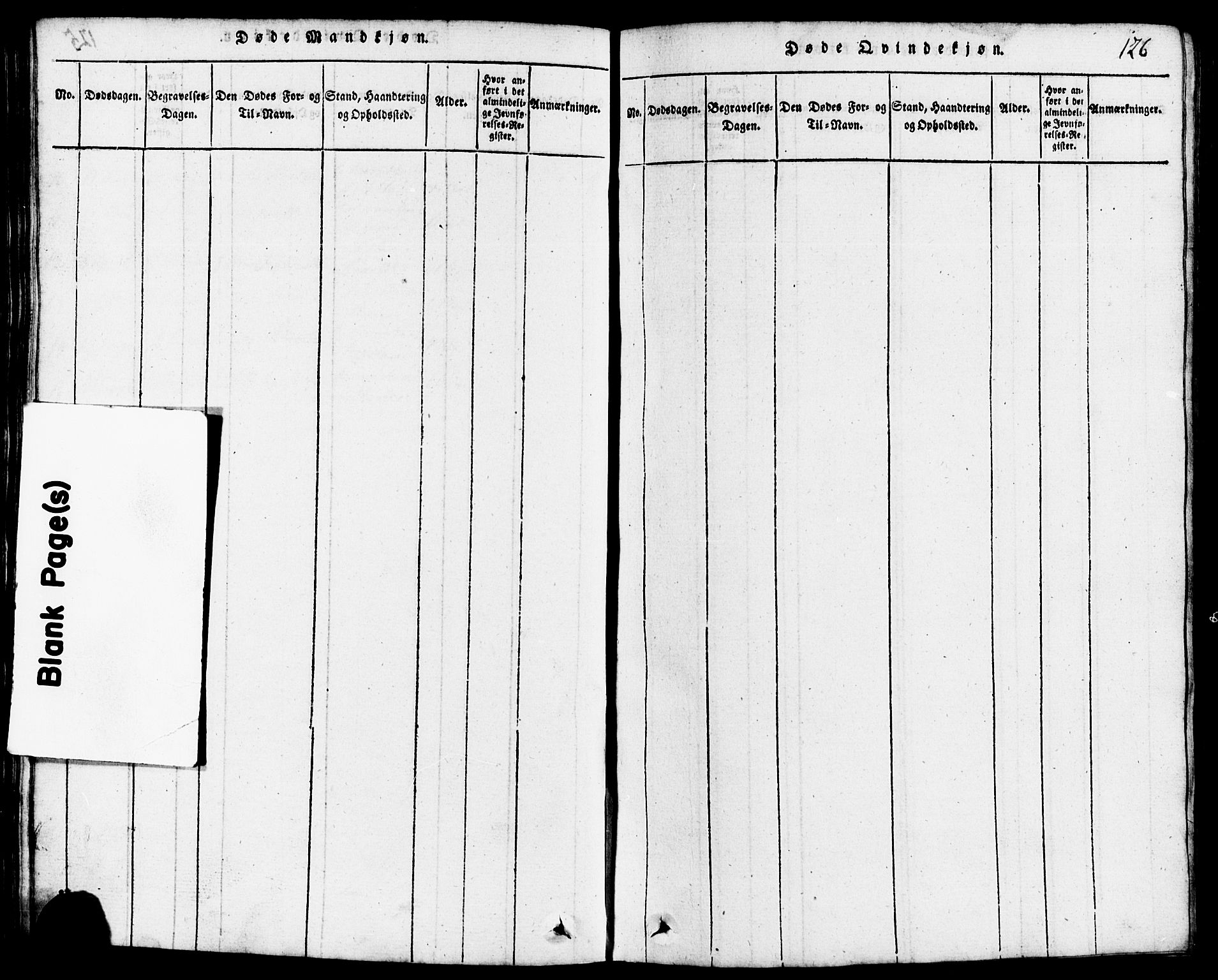Lund sokneprestkontor, SAST/A-101809/S07/L0001: Klokkerbok nr. B 1, 1815-1853, s. 126