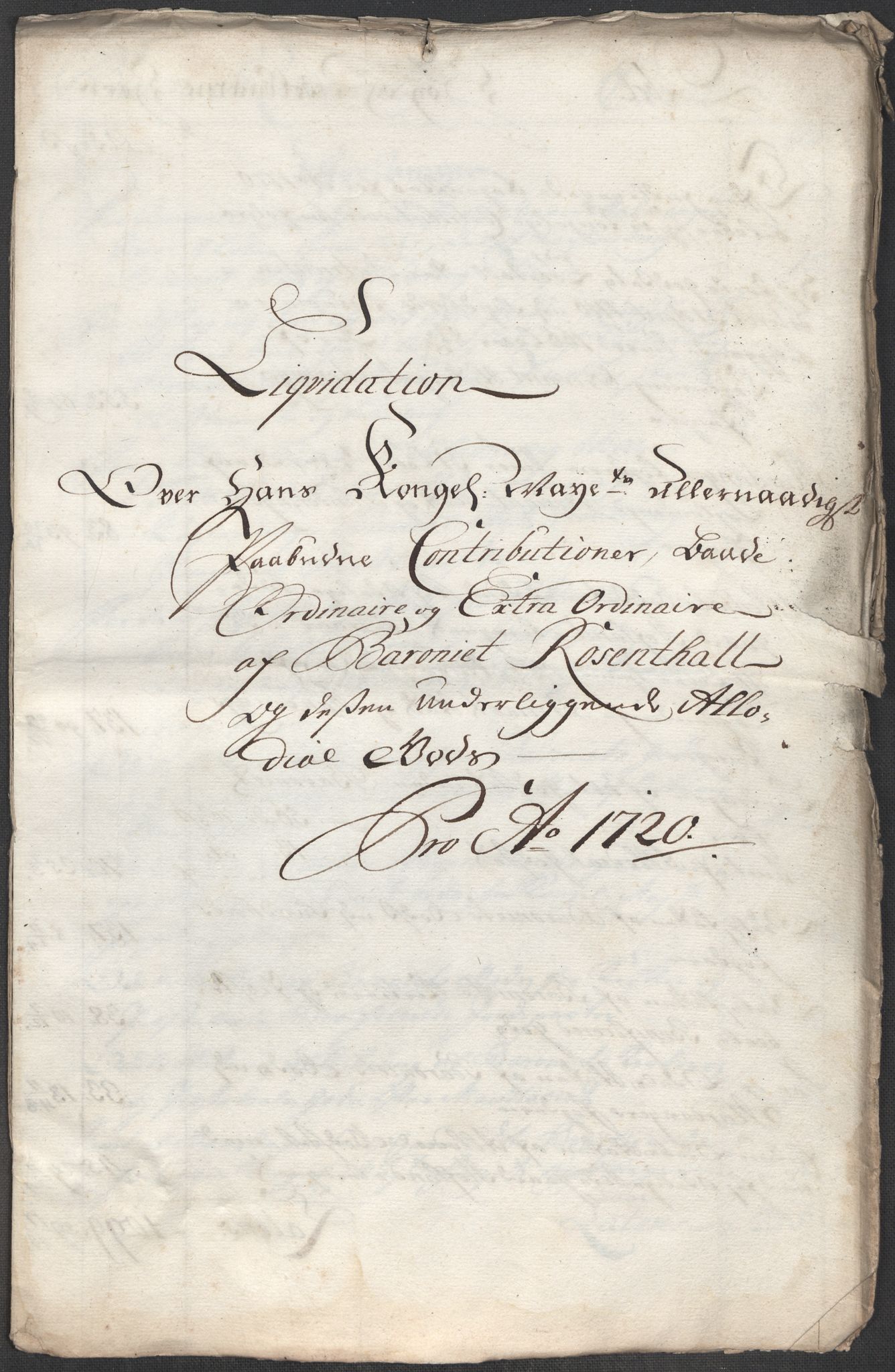Rentekammeret inntil 1814, Reviderte regnskaper, Fogderegnskap, RA/EA-4092/R49/L3140: Fogderegnskap Rosendal Baroni, 1718-1720, s. 232