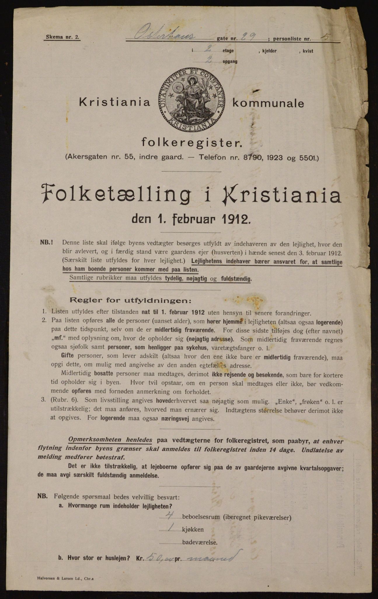 OBA, Kommunal folketelling 1.2.1912 for Kristiania, 1912, s. 78340