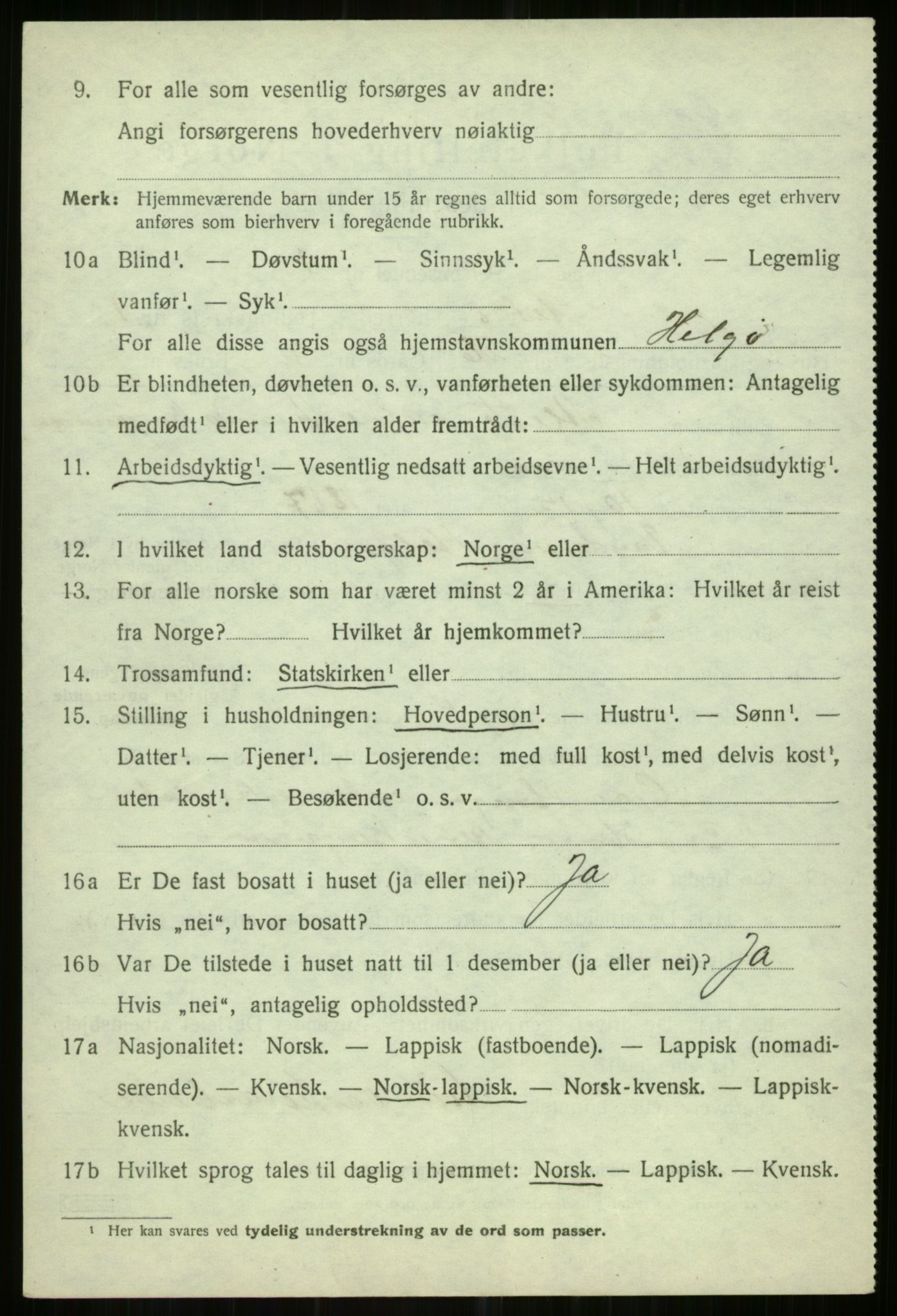 SATØ, Folketelling 1920 for 1935 Helgøy herred, 1920, s. 867