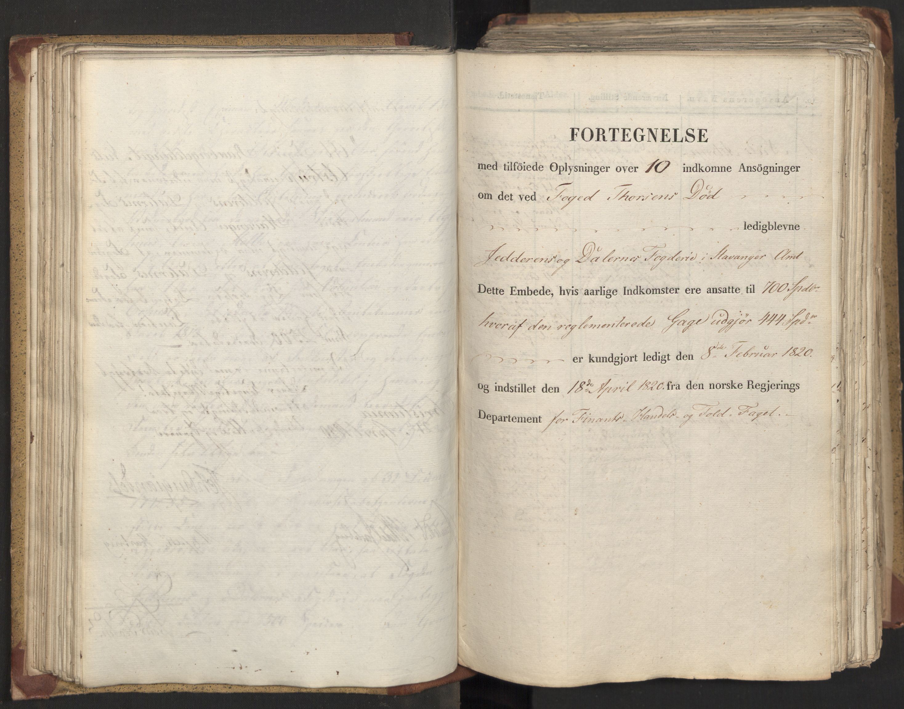 Statsrådsavdelingen i Stockholm, AV/RA-S-1003/D/Da/L0022: Regjeringsinnstillinger nr. 4399-4565, 1820, s. 113