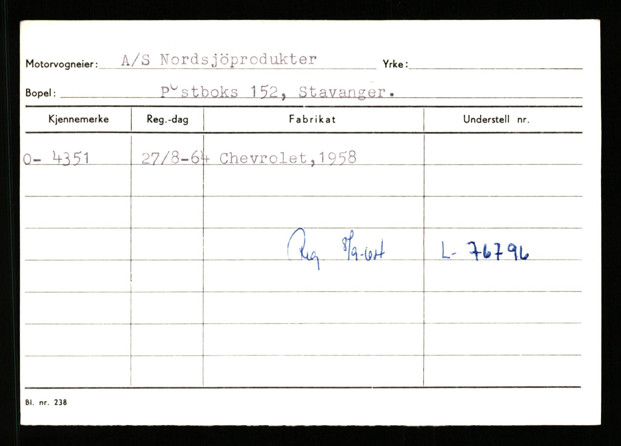 Stavanger trafikkstasjon, AV/SAST-A-101942/0/G/L0001: Registreringsnummer: 0 - 5782, 1930-1971, s. 2669