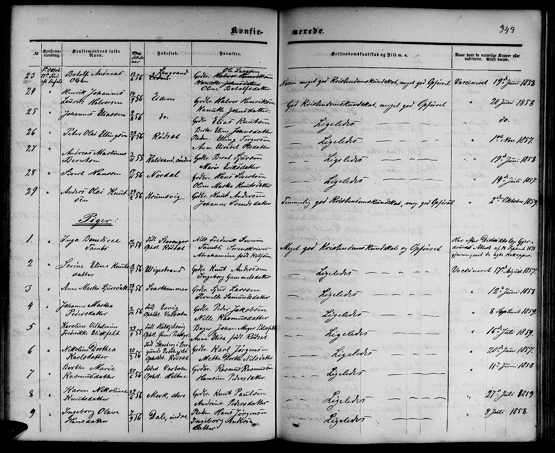 Ministerialprotokoller, klokkerbøker og fødselsregistre - Møre og Romsdal, AV/SAT-A-1454/511/L0157: Klokkerbok nr. 511C03, 1864-1884, s. 343