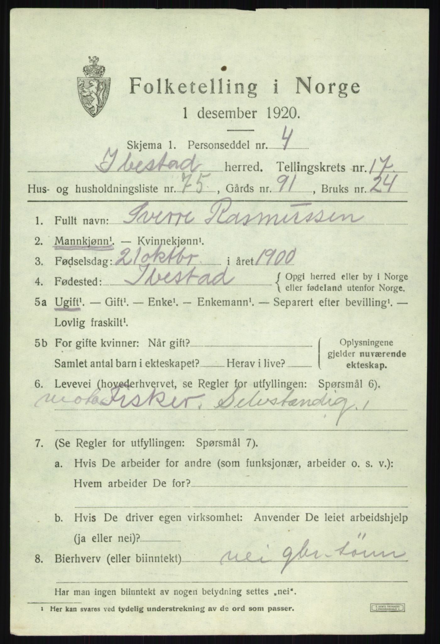 SATØ, Folketelling 1920 for 1917 Ibestad herred, 1920, s. 9649