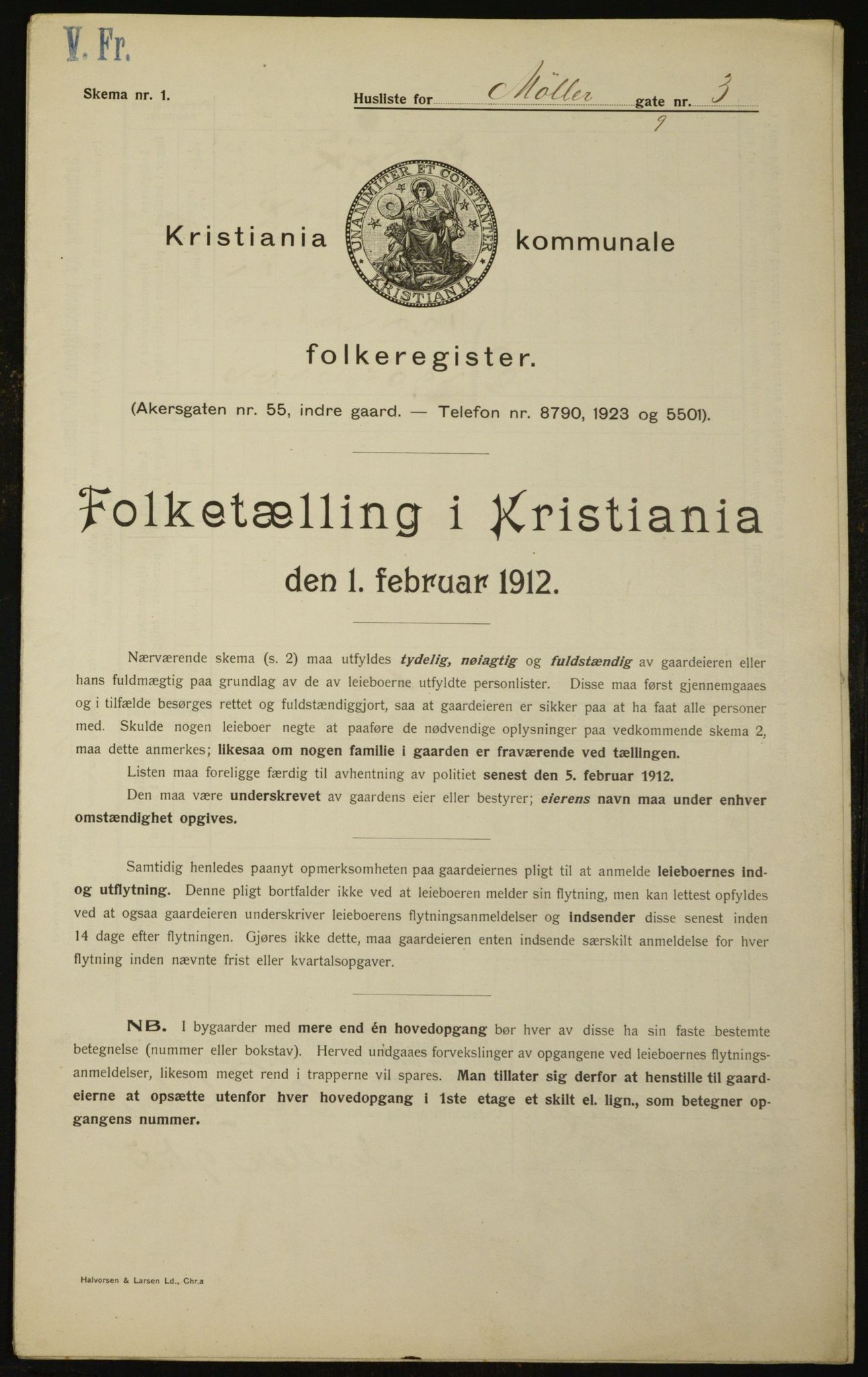 OBA, Kommunal folketelling 1.2.1912 for Kristiania, 1912, s. 68947