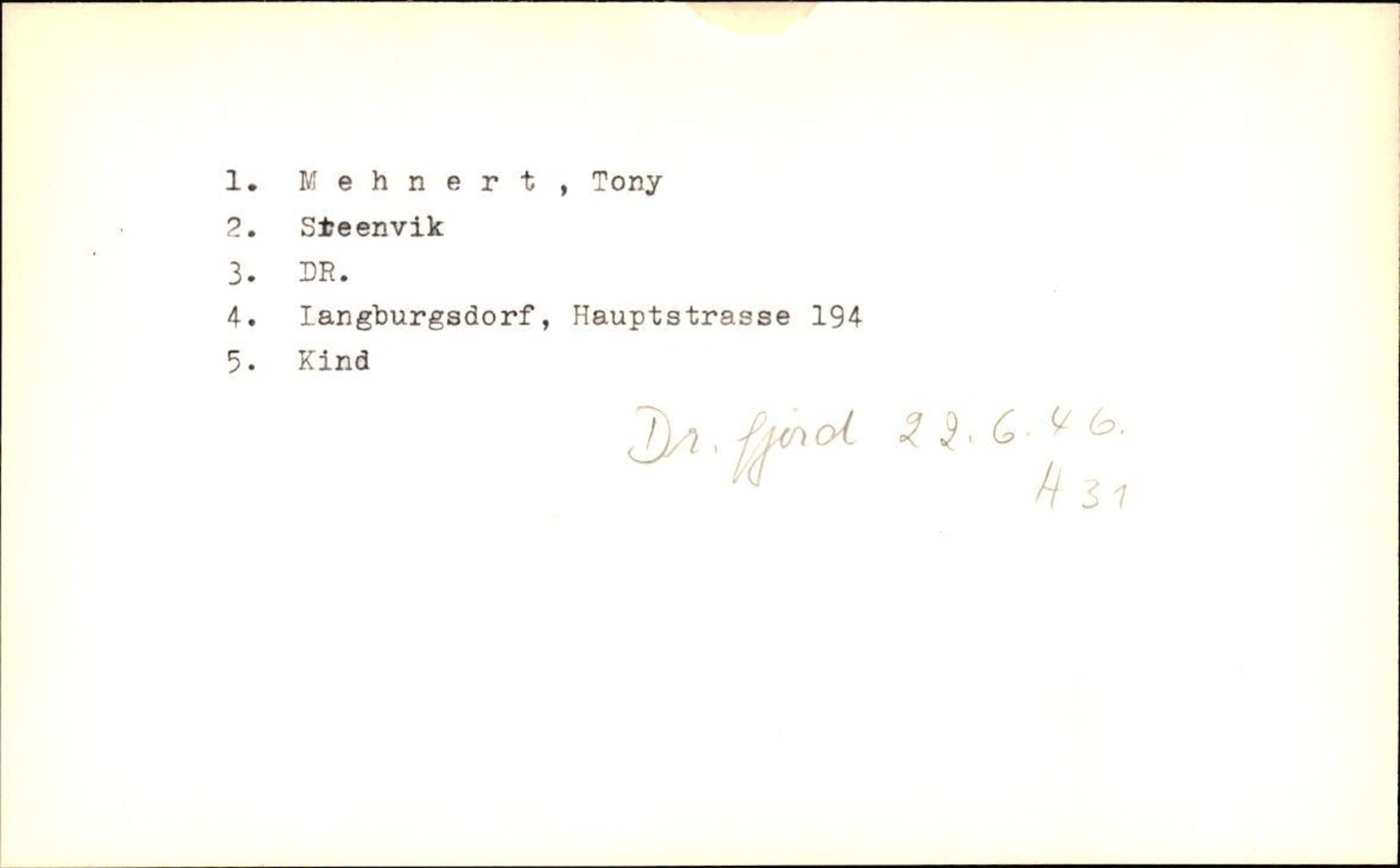 Hjemsendte tyskere , RA/RAFA-6487/D/Db/L0019: Medrow-Mulsow, 1945-1947, s. 33