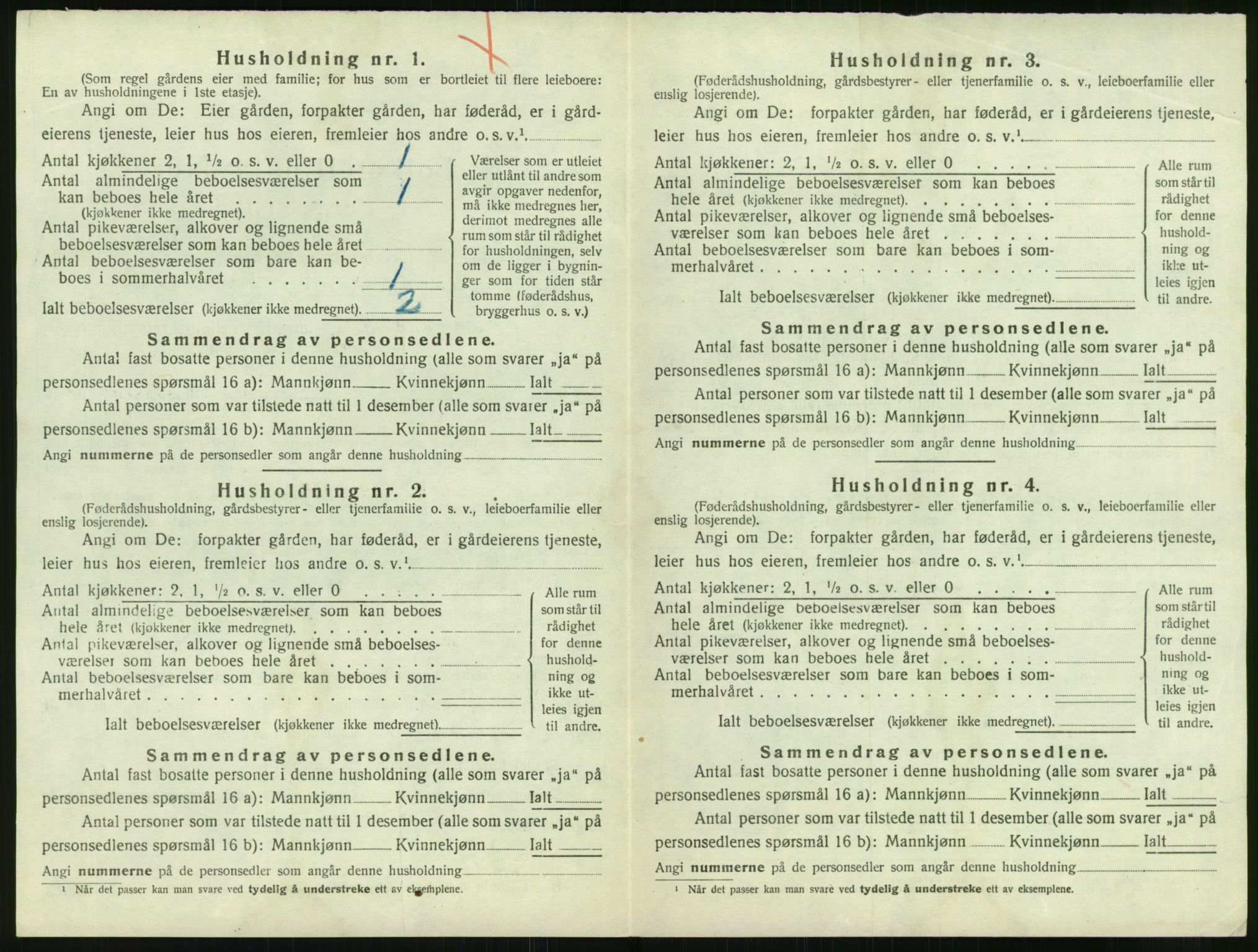 SAK, Folketelling 1920 for 0927 Høvåg herred, 1920, s. 315