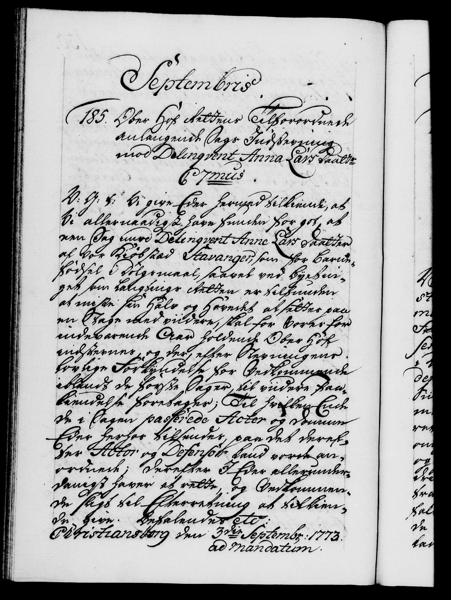 Danske Kanselli 1572-1799, AV/RA-EA-3023/F/Fc/Fca/Fcab/L0041: Norske tegnelser, 1773-1776, s. 150b