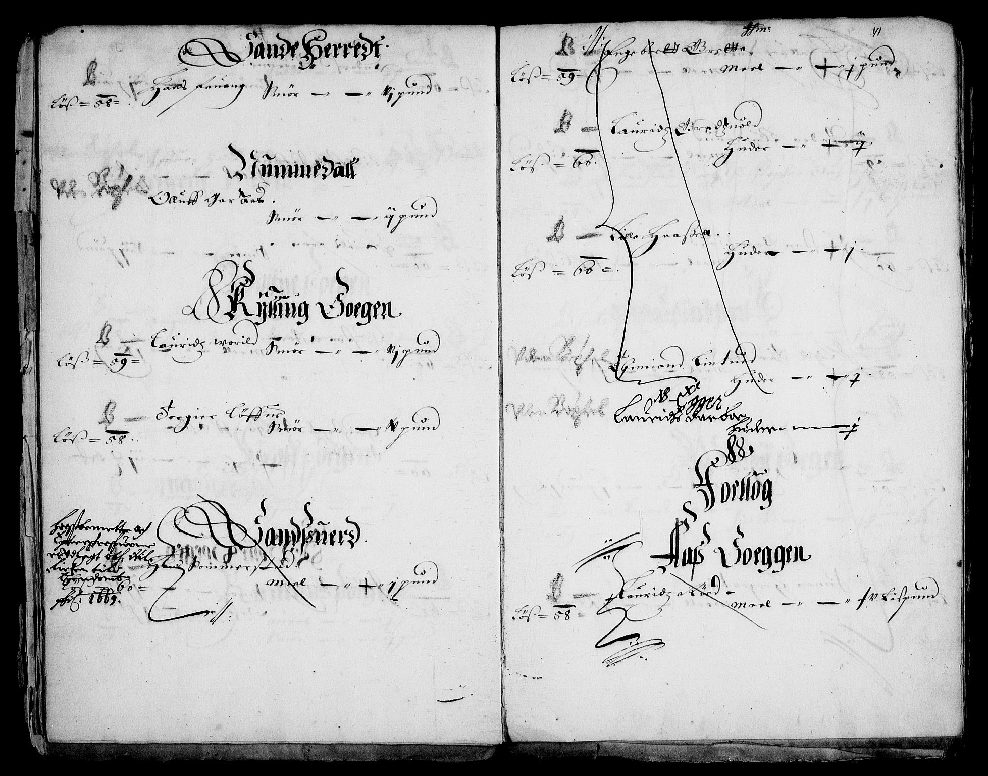 Rentekammeret inntil 1814, Realistisk ordnet avdeling, AV/RA-EA-4070/Fc/Fca/L0001/0003: [Ca I]  Akershus stift / Kristiania kapitels jordebok, 1662, s. 40-41