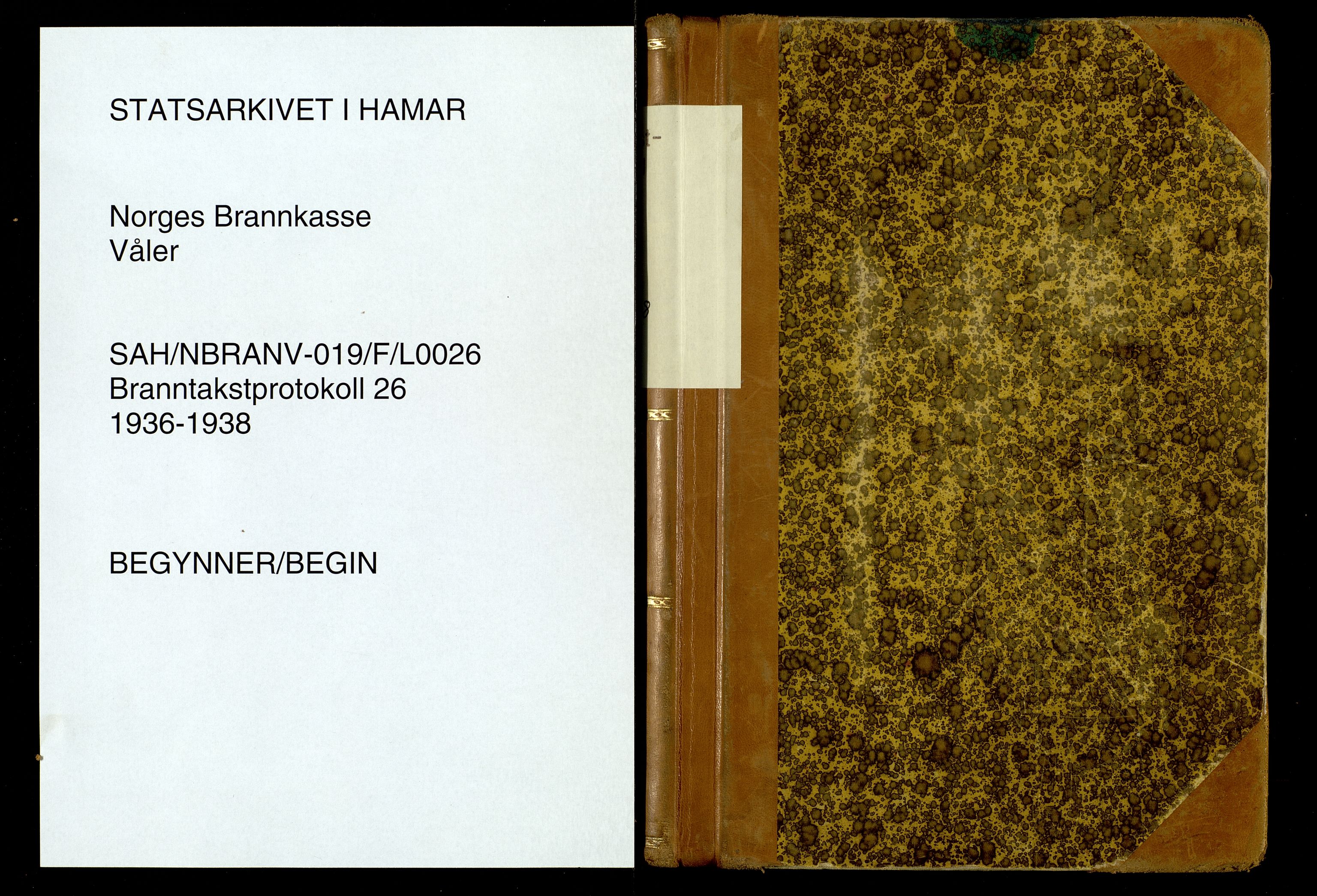 Norges Brannkasse, Våler, Hedmark, SAH/NBRANV-019/F/L0026: Branntakstprotokoll, 1936-1938