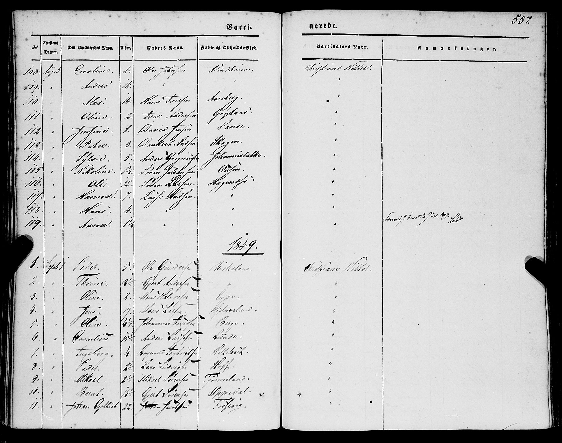 Gaular sokneprestembete, SAB/A-80001/H/Haa: Ministerialbok nr. A 4II, 1841-1859, s. 557