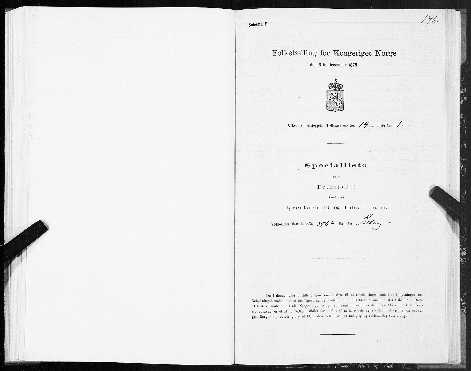 SAT, Folketelling 1875 for 1638P Orkdal prestegjeld, 1875, s. 7146