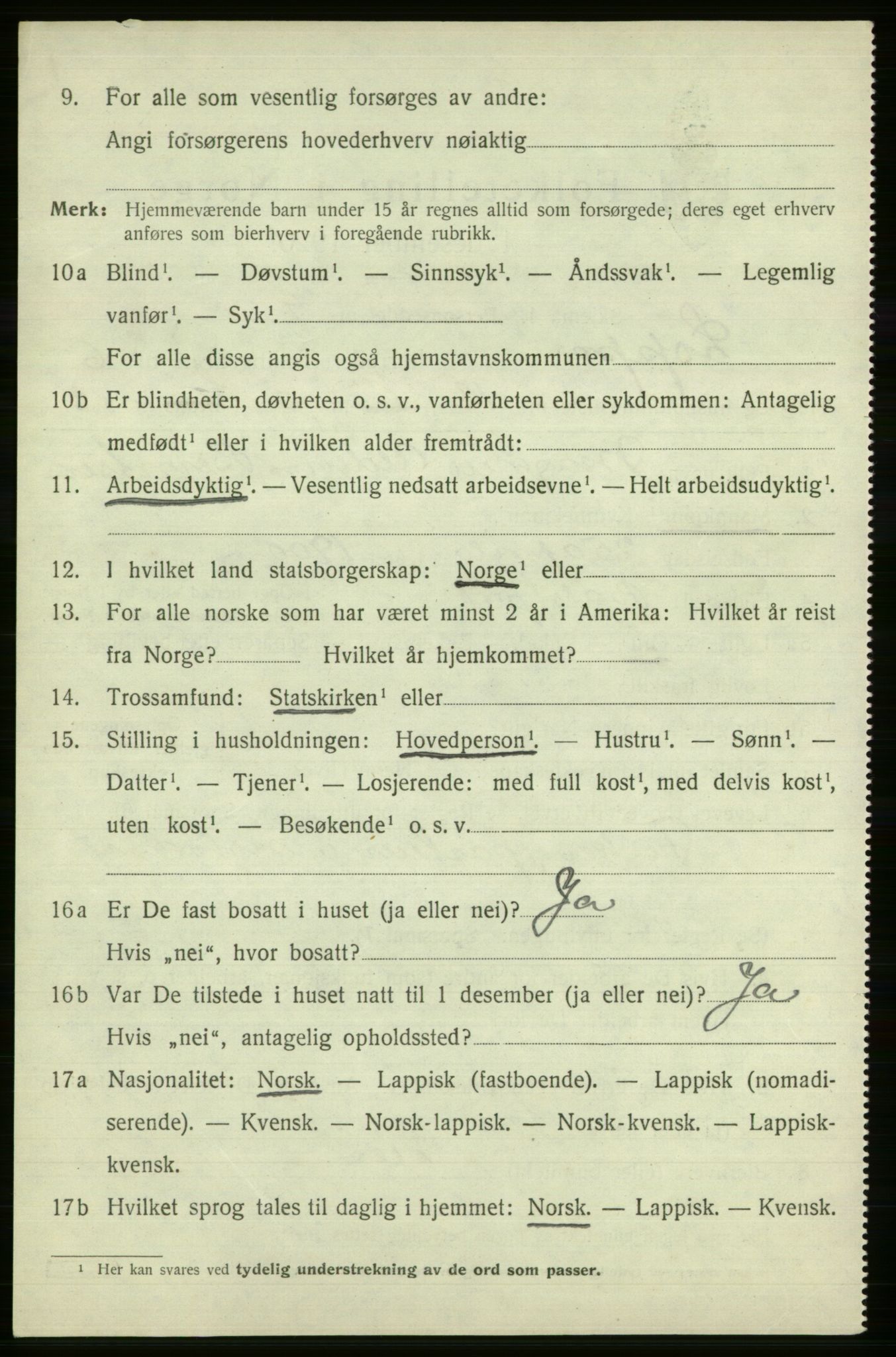 SATØ, Folketelling 1920 for 2014 Loppa herred, 1920, s. 2739
