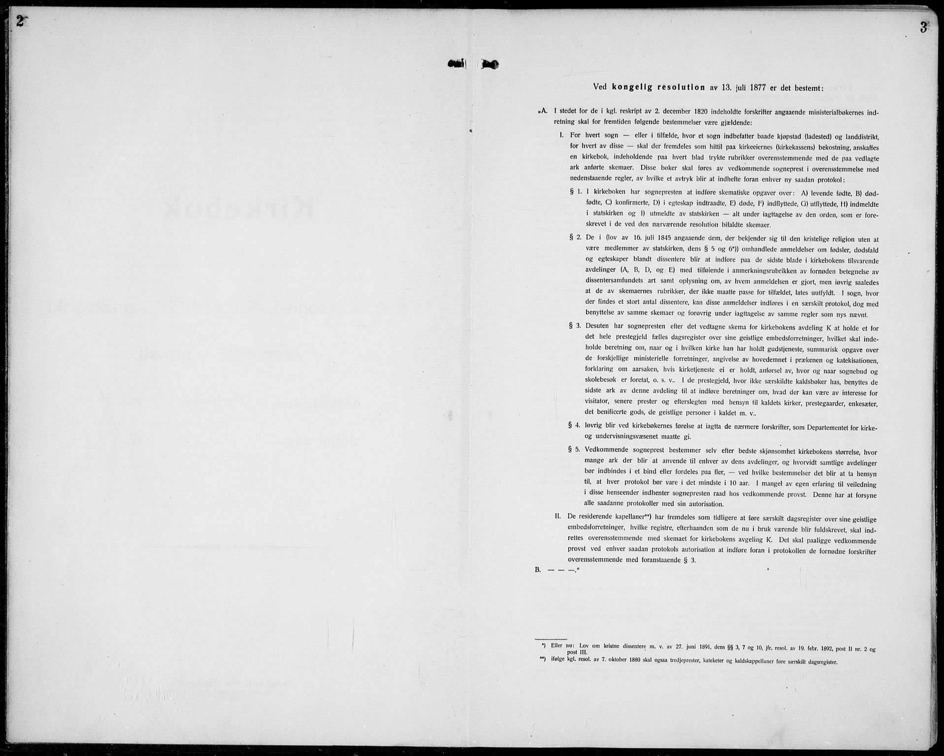 Veldre prestekontor, SAH/PREST-018/L/La/L0001: Klokkerbok nr. 1, 1921-1934, s. 2-3