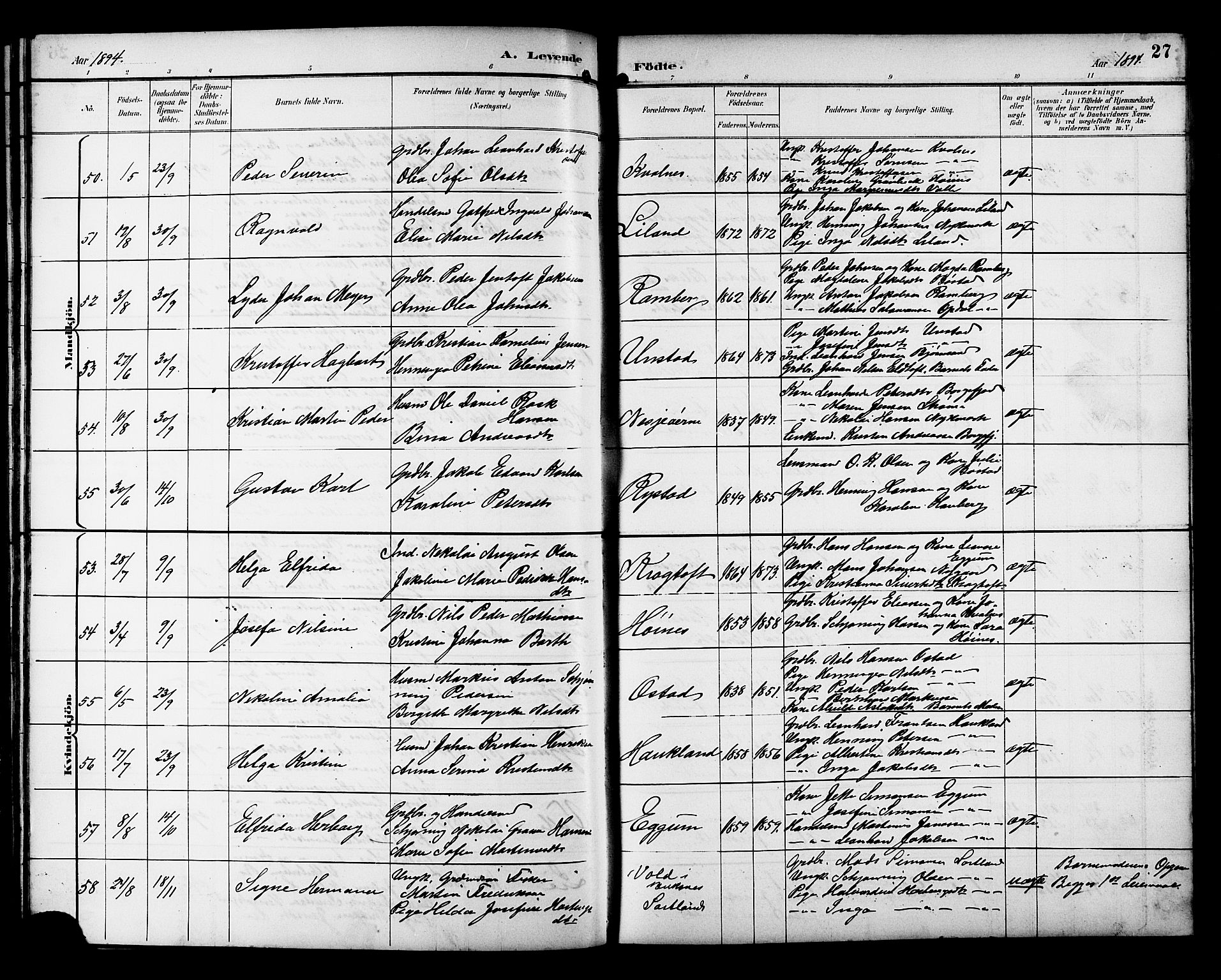 Ministerialprotokoller, klokkerbøker og fødselsregistre - Nordland, AV/SAT-A-1459/880/L1141: Klokkerbok nr. 880C03, 1893-1928, s. 27