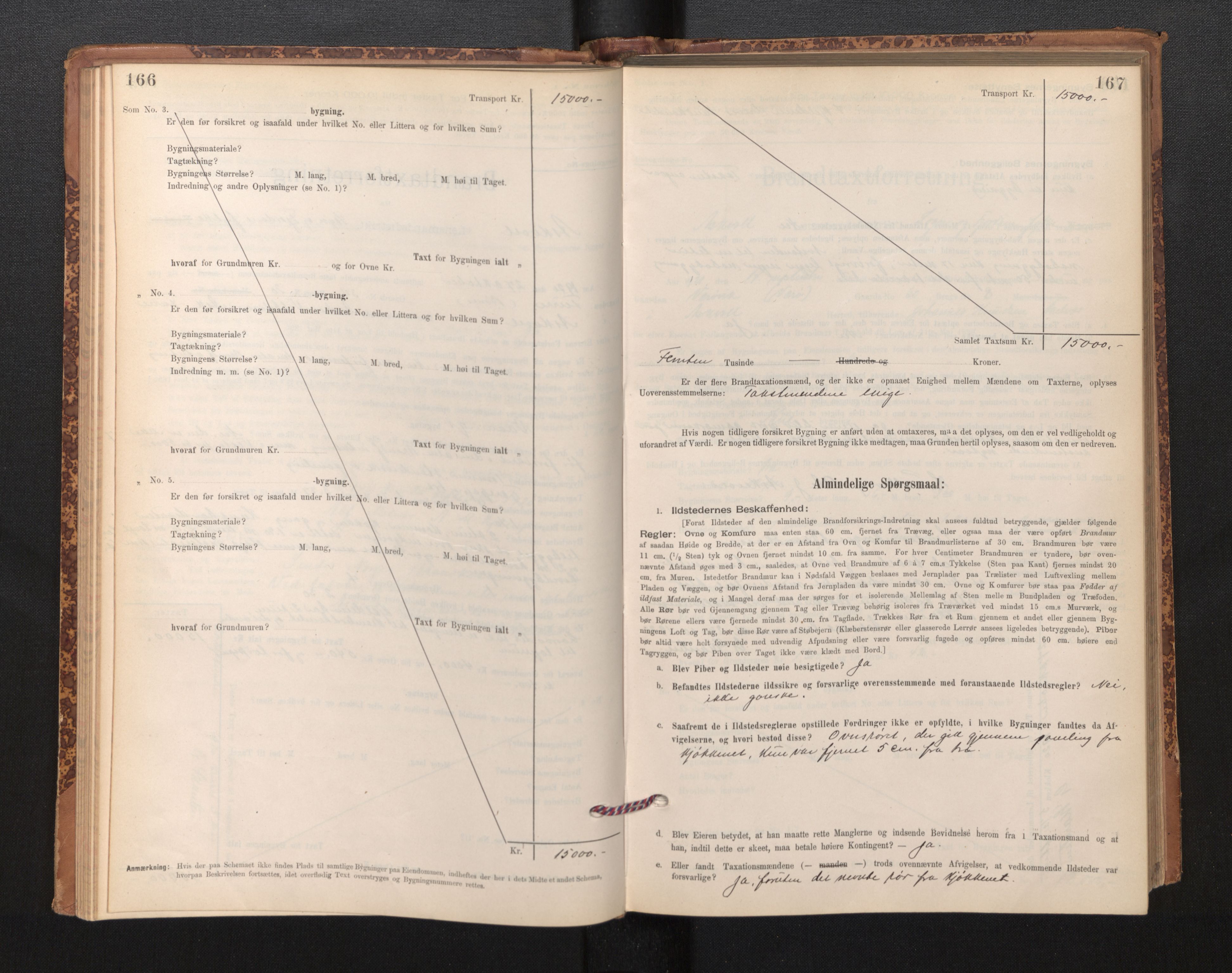 Lensmannen i Askvoll, SAB/A-26301/0012/L0004: Branntakstprotokoll, skjematakst og liste over branntakstmenn, 1895-1932, s. 166-167