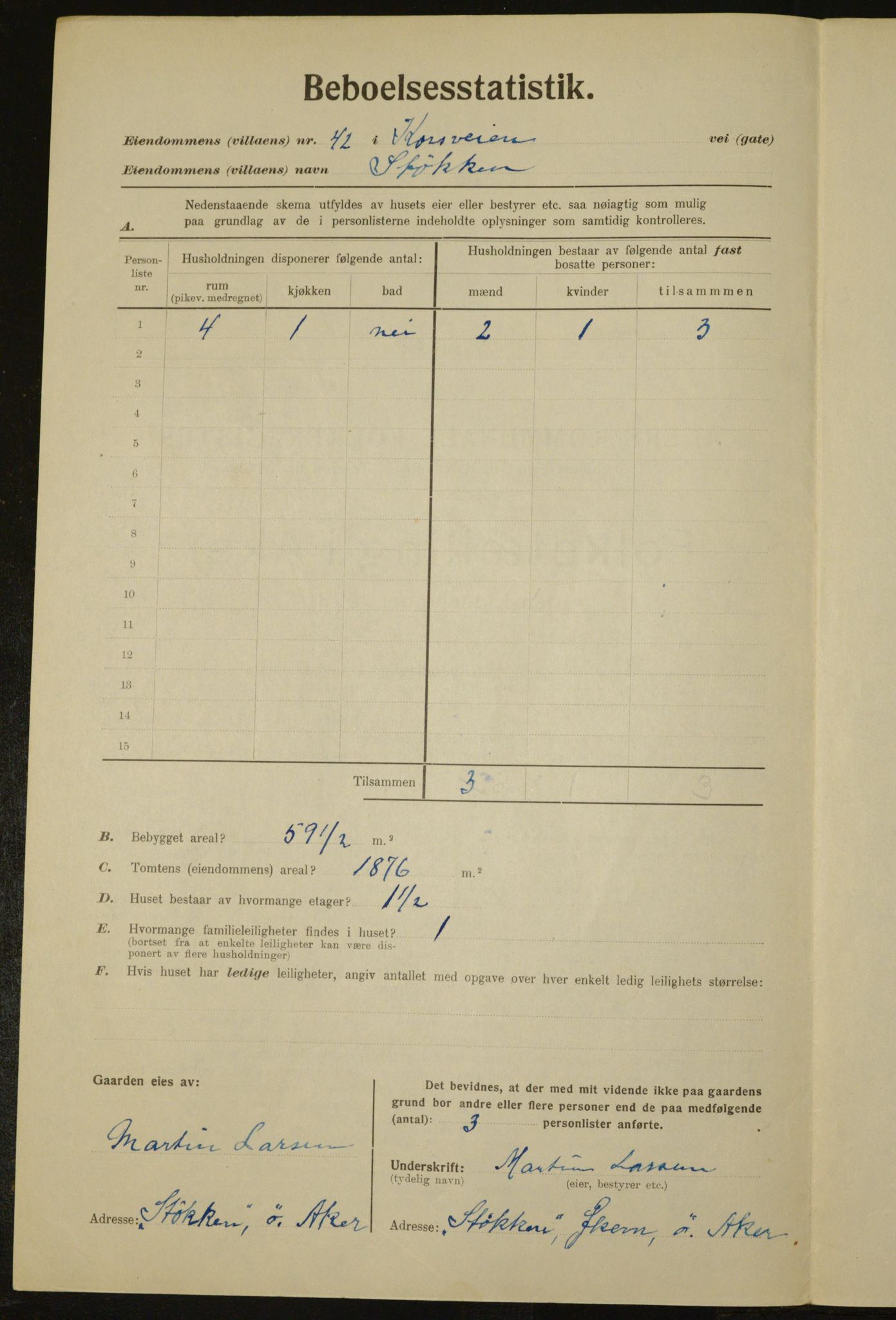 , Kommunal folketelling 1.12.1923 for Aker, 1923, s. 28410